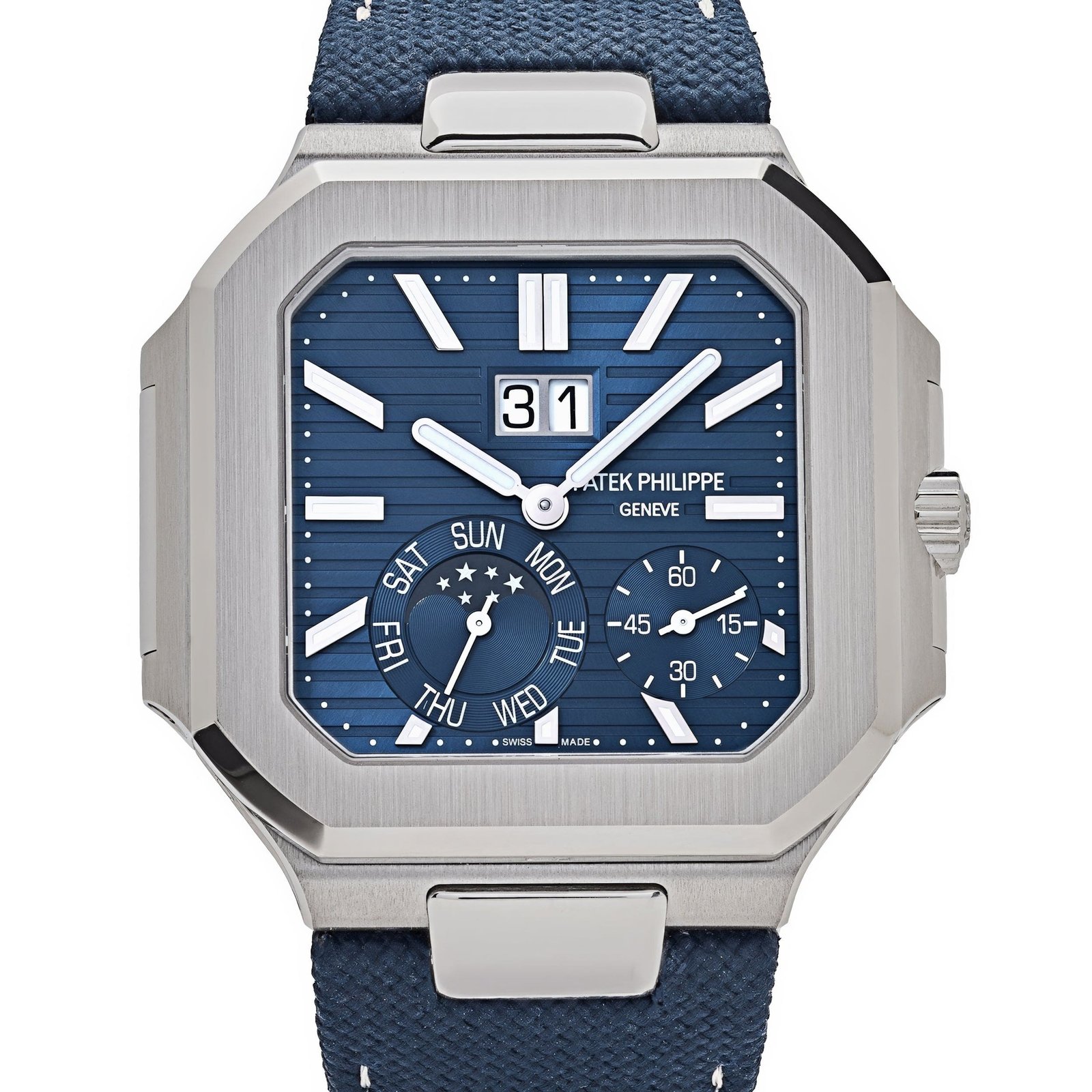 Patek Philippe Cubitus 5822P-001 Platinum Blue Dial Moon Phase (2024) - Image 4
