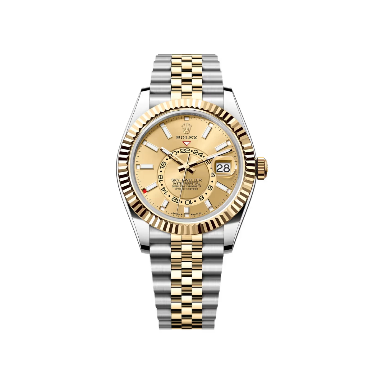 Rolex Sky-Dweller 336933 Stainless Steel Yellow Gold Jubilee Champagne Dial (2025)