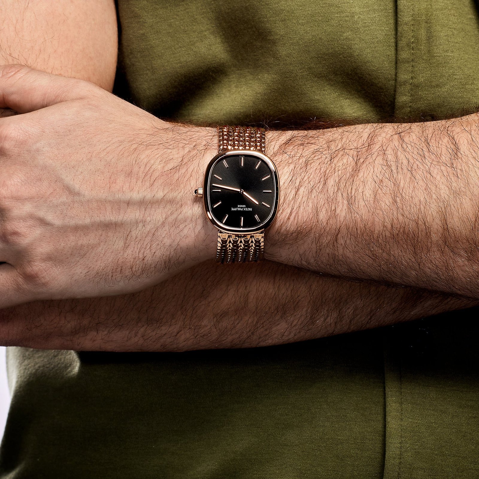 Patek Philippe Golden Ellipse 5738/1R-001 Rose Gold Black Dial - Image 2