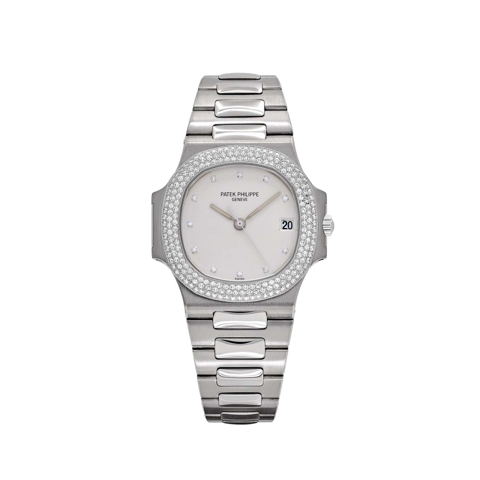 Patek Philippe Nautilus 3800/4G-001 White Gold White Dial Diamond Set (2004)