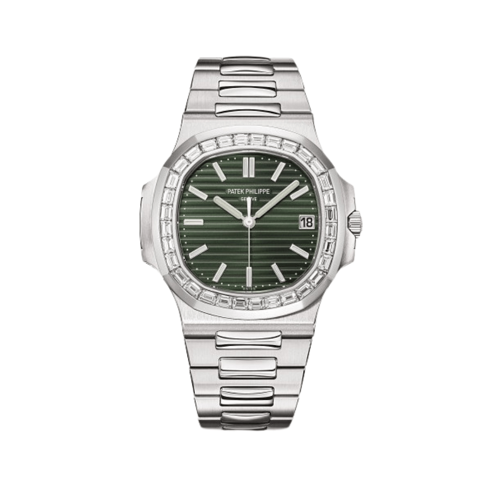 Patek Philippe Nautilus 5711/1300A Stainless Steel Green Dial Diamond Bezel