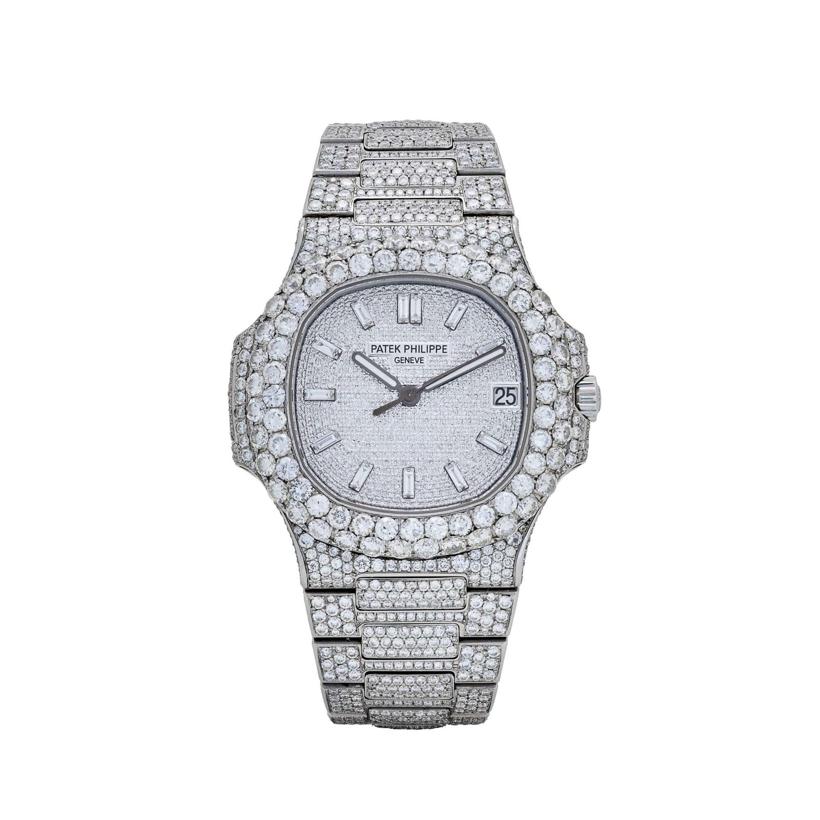 Patek Philippe Nautilus 5711/1A-011 Stainless Steel with Aftermarket Diamond Pavé Bezel and Case (2012)