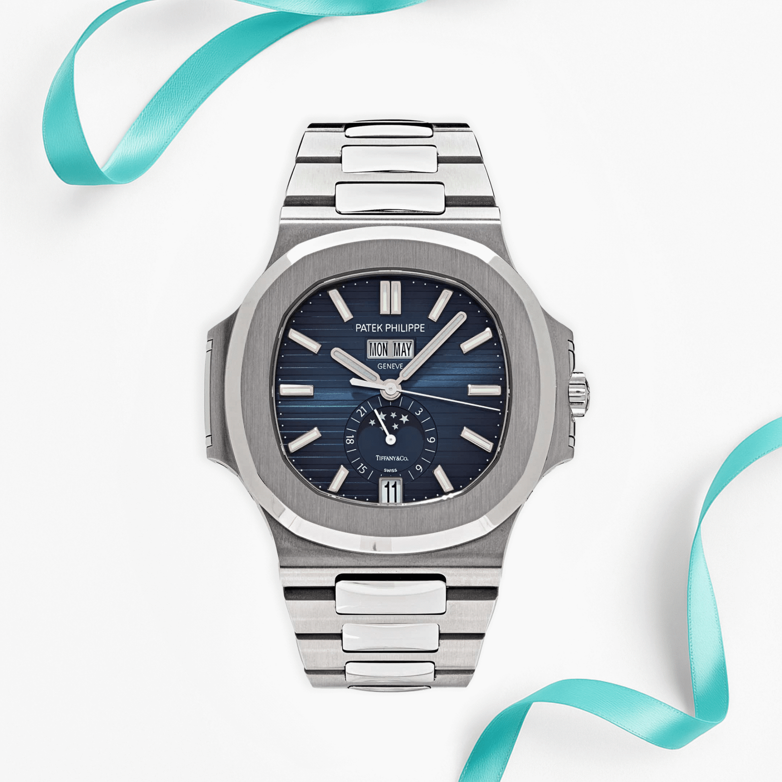 Patek Philippe Nautilus 5726/1A-014 'Tiffany & Co.' Moon Phase Stainless Steel Blue Dial (2019)