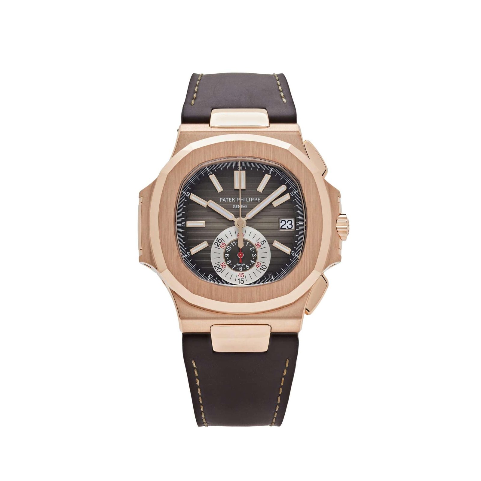 Patek Philippe Nautilus 5980R-001 Chronograph Rose Gold Brown Dial (2017)