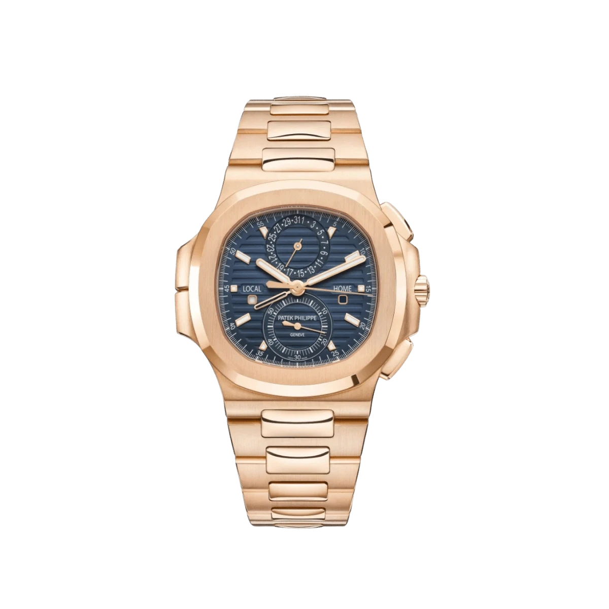 Patek Philippe Nautilus 5990/1R-001 Travel Time Flyback Chronograph Rose Gold Blue Dial (2024)
