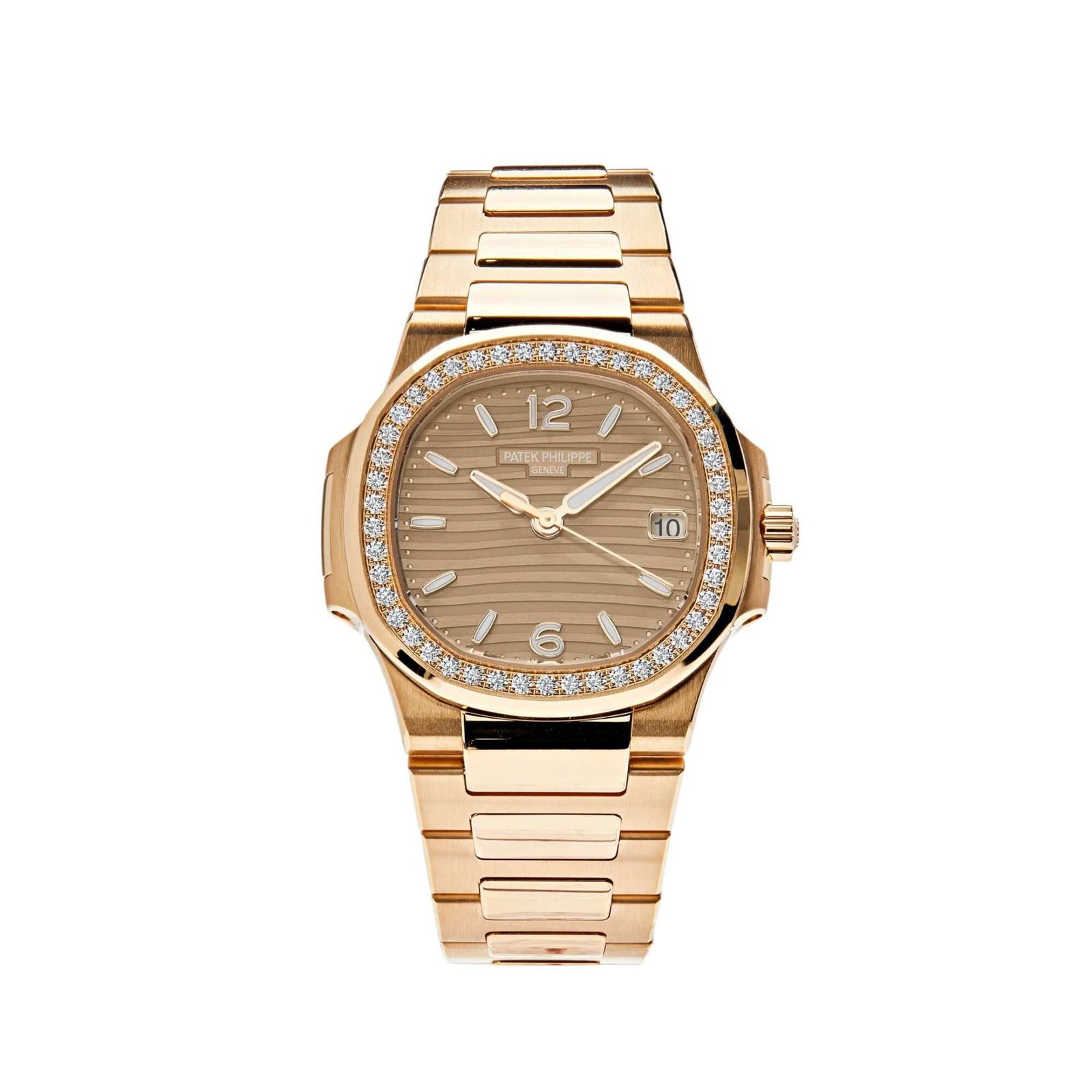 Patek Philippe Nautilus 7010/1R-012 Quartz Rose Gold Diamond Bezel (2019)