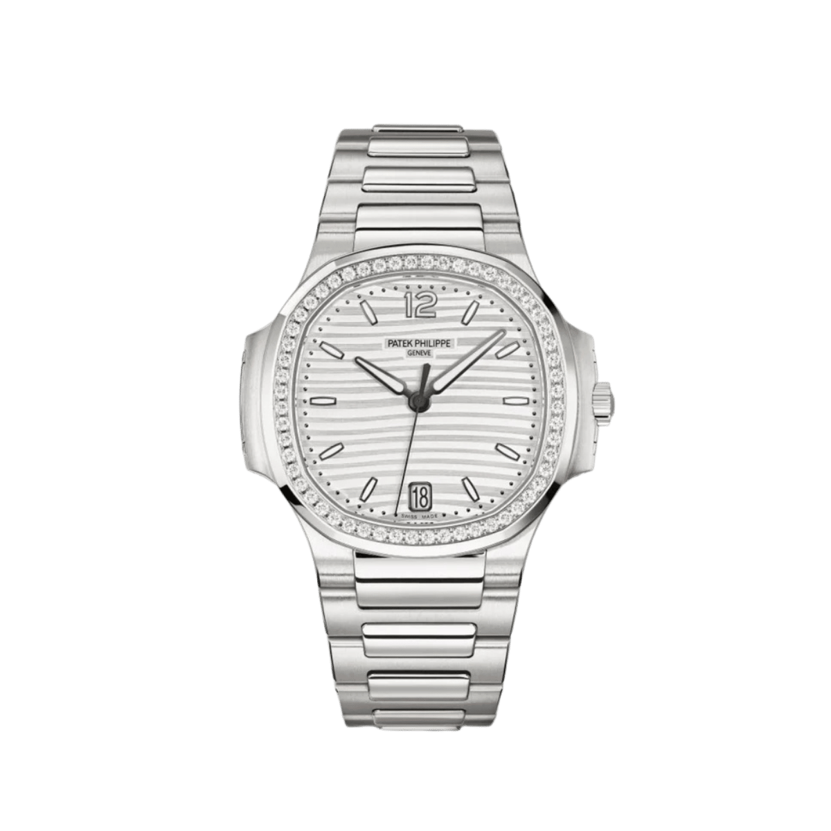 Patek Philippe Nautilus 7118/1200A-010 'Ladies' Stainless Steel Silver Dial Diamond Bezel (2025)