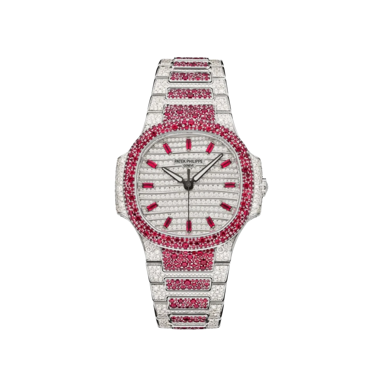 Patek Philippe Nautilus 7118/1452G 'Ladies Haute Joaillerie' White Gold Diamond Ruby Set (2025)