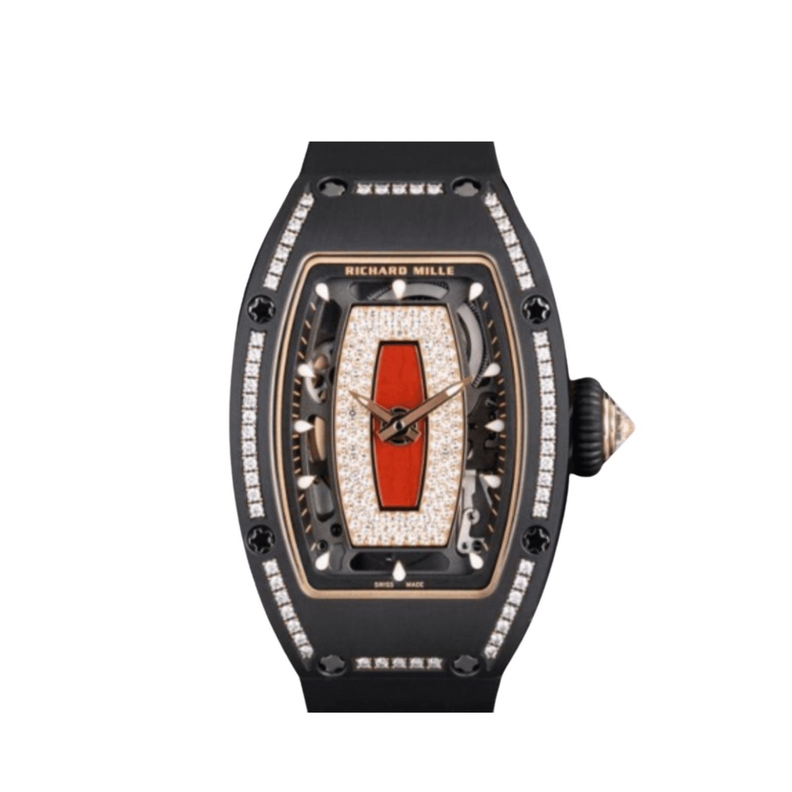 Richard Mille RM 07-01 'Ladies' Black Ceramic Red Lips Diamond Dial