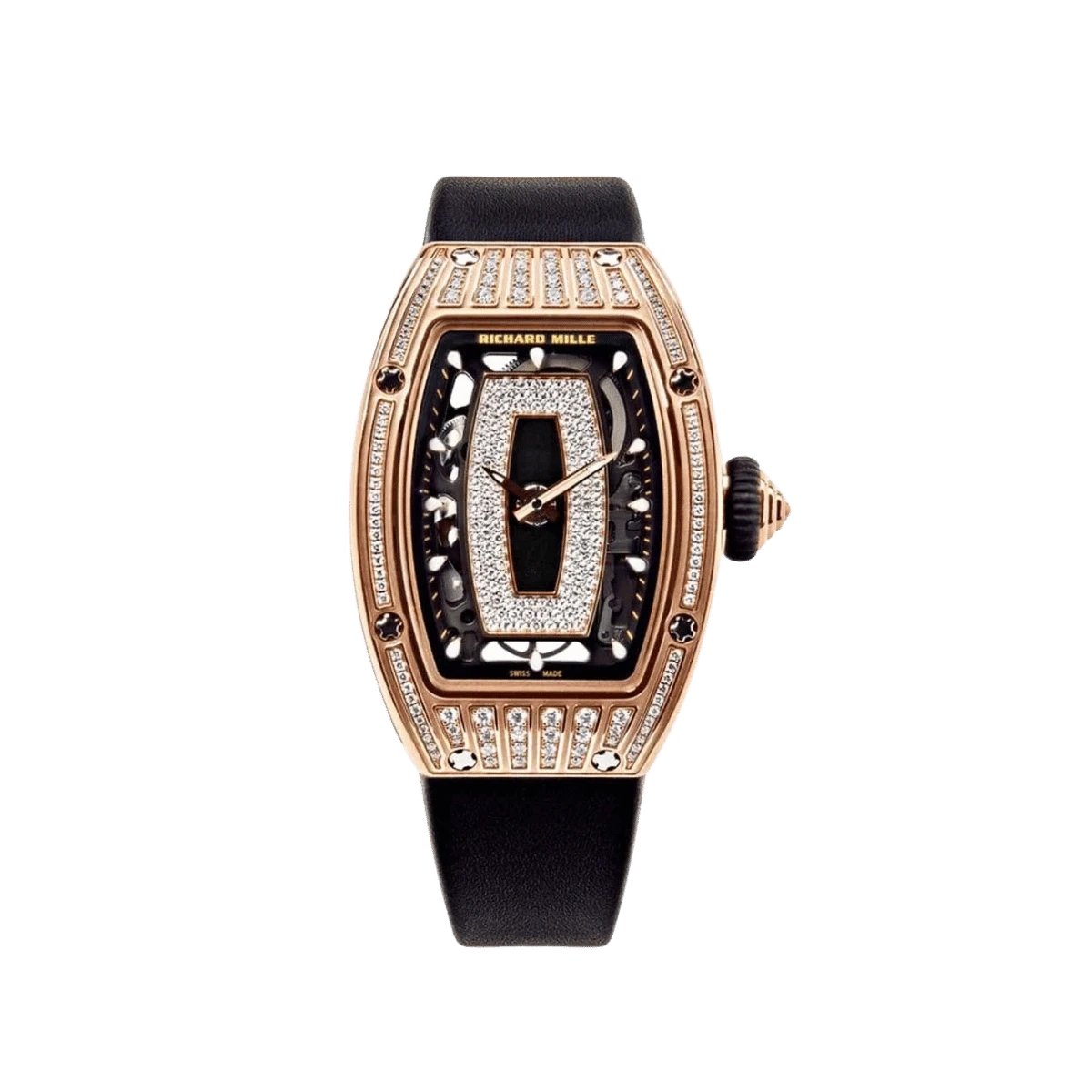 Richard Mille RM 07-01 'Ladies' Rose Gold Diamond Set Onyx Dial