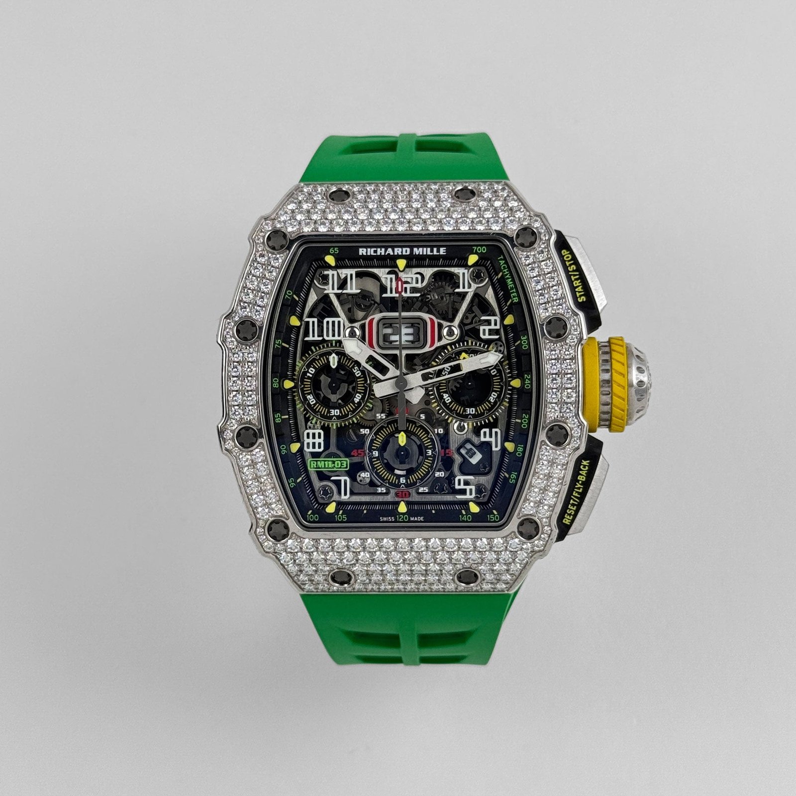 Richard Mille RM 11-03 Flyback Chronograph White Gold Diamond Bezel (2019) - Image 3
