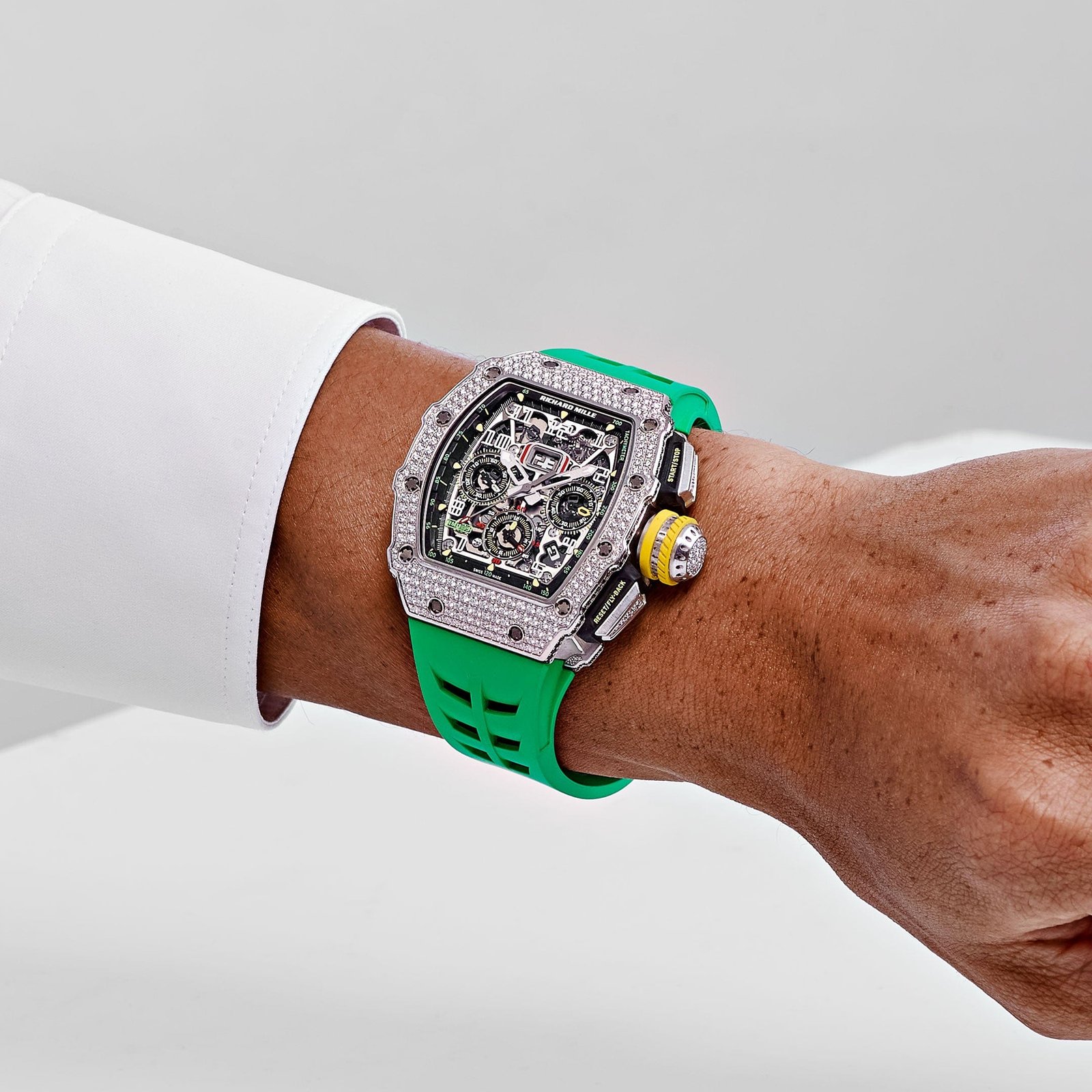 Richard Mille RM 11-03 Flyback Chronograph White Gold Diamond Bezel (2019) - Image 2