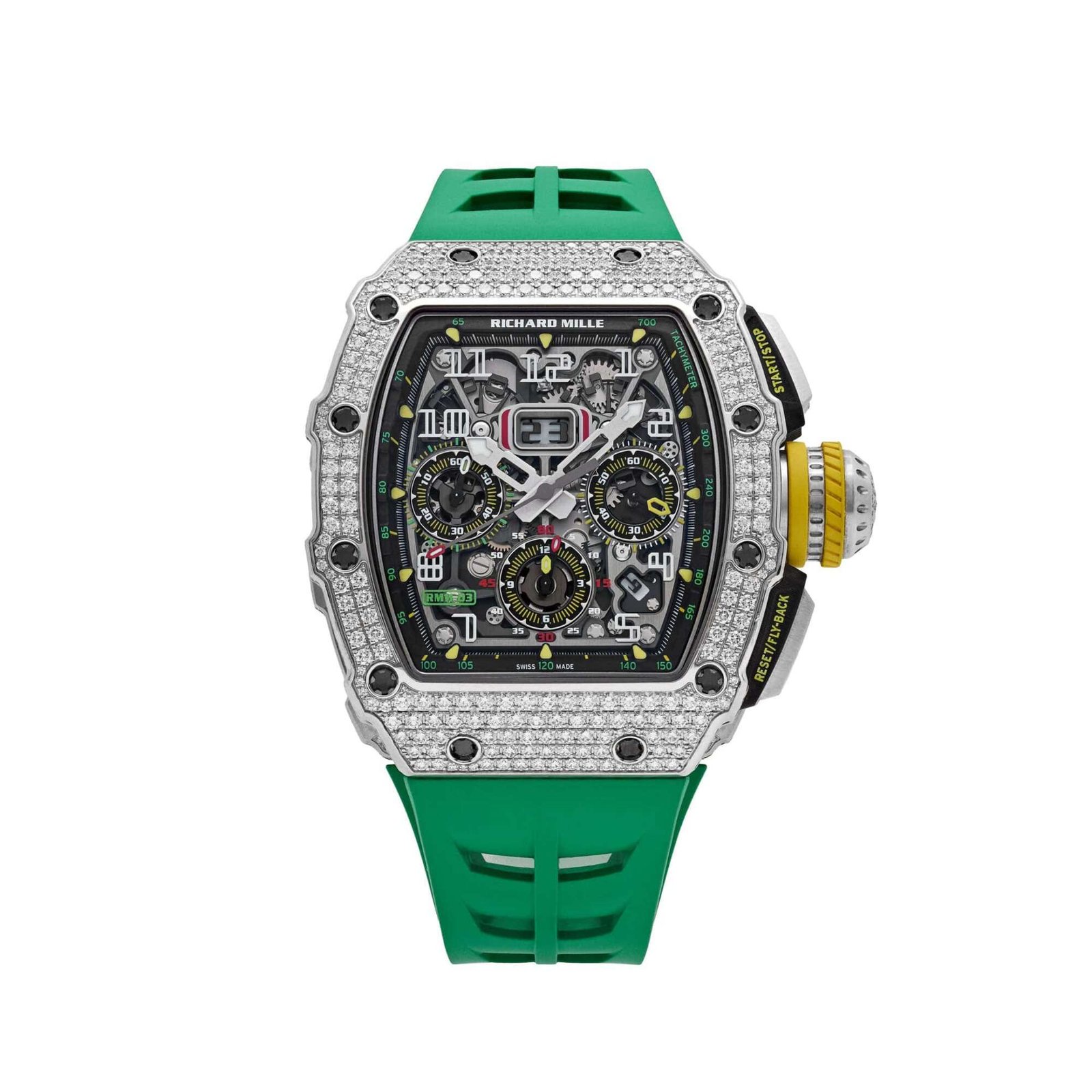 Richard Mille RM 11-03 Flyback Chronograph White Gold Diamond Bezel (2019)