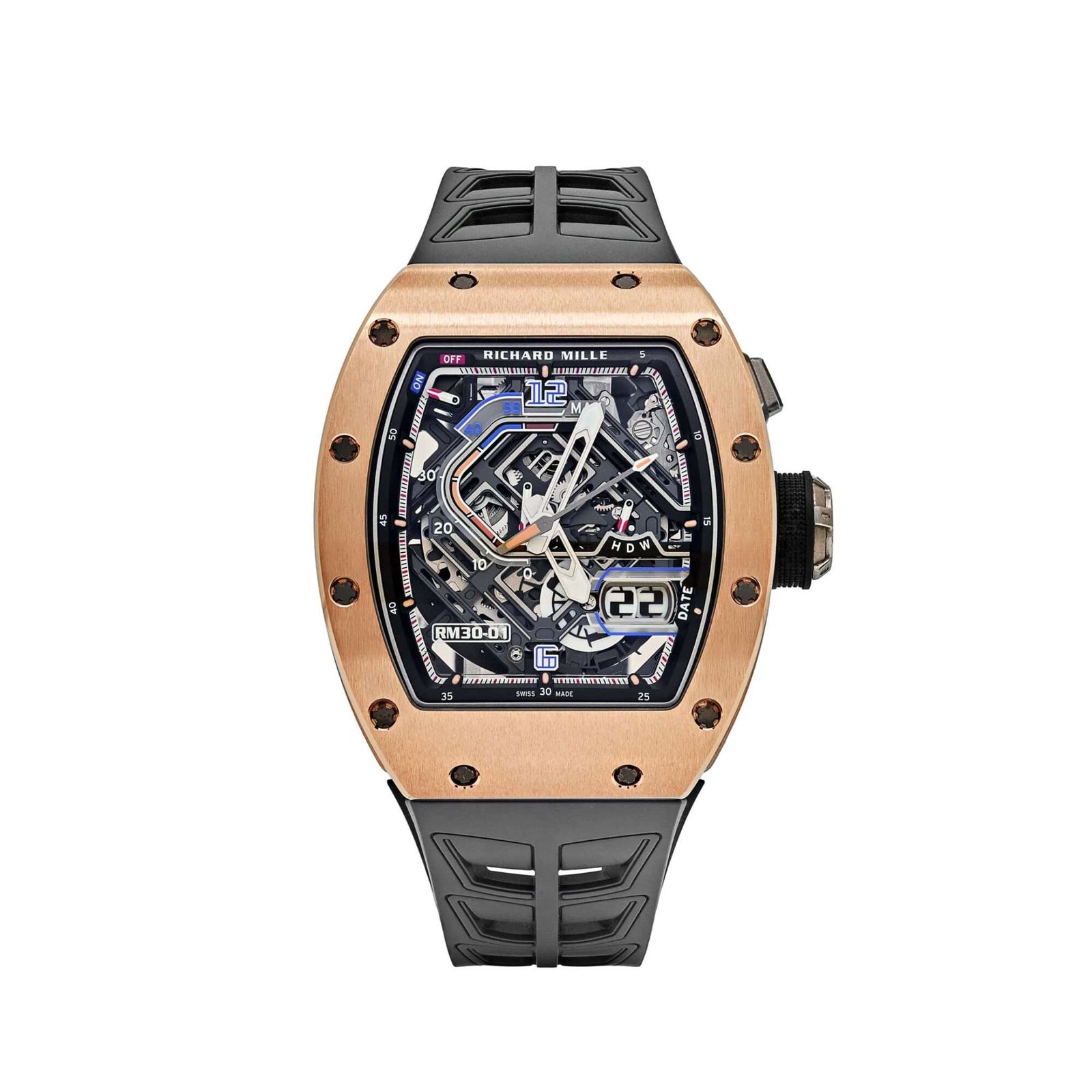 Richard Mille RM 30-01 Declutchable Rotor Rose Gold Skeleton Dial (2023)