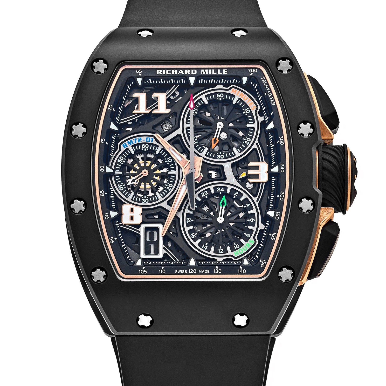Richard Mille RM 72-01 Lifestyle In-House Chronograph Black Ceramic Rose Gold (2025) - Image 4