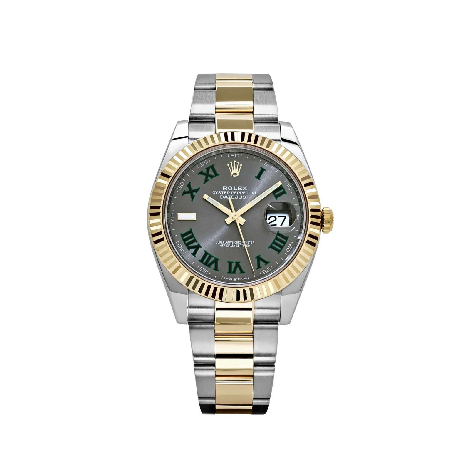 Rolex Datejust 41 126333 Yellow Gold Stainless Steel Wimbledon Slate Dial Oyster (2024)