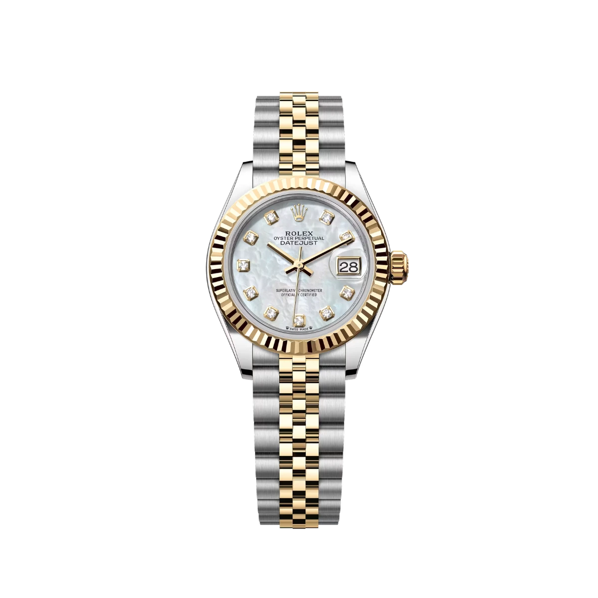 Rolex Datejust 28 279173 'Ladies' Stainless Steel Yellow Gold Mother of Pearl Diamond Dial Jubilee (2025)