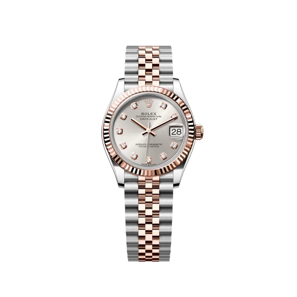 Rolex Datejust 31 278271 'Ladies' Stainless Steel Rose Gold Silver Diamond Dial (2025)