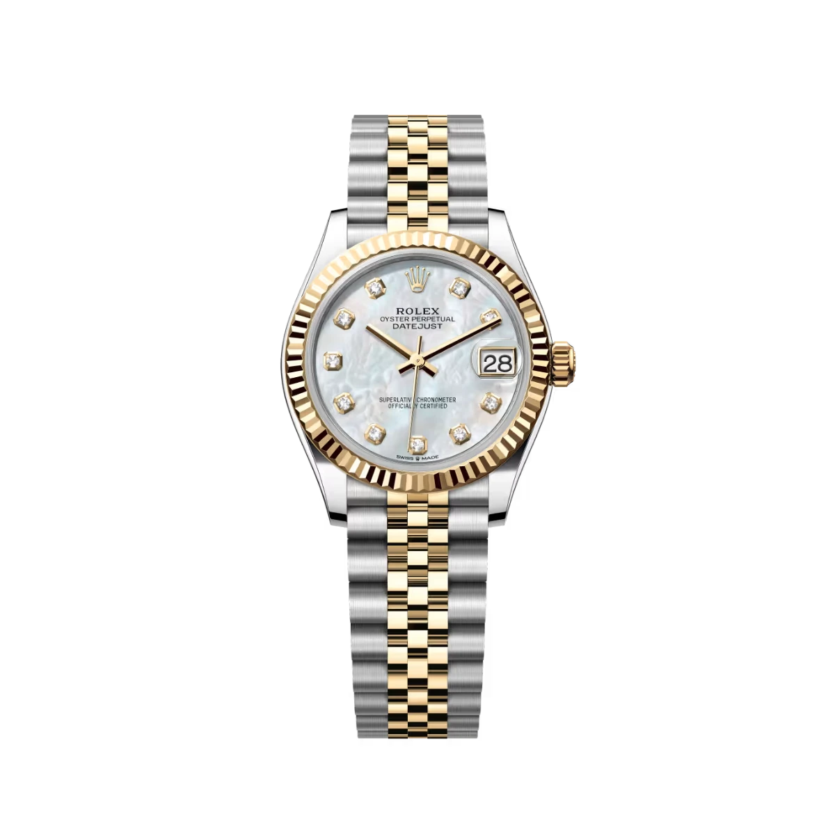 Rolex Datejust 31 278273 'Ladies' Stainless Steel Yellow Gold Mother of Pearl Diamond Dial Jubilee (2026)