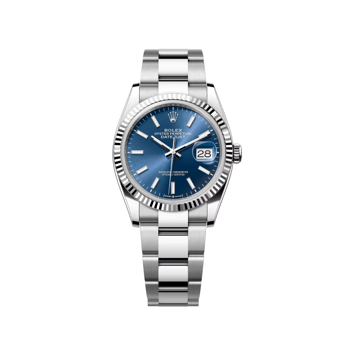 Rolex Datejust 36 126234 White Gold Stainless Steel Blue Dial Oyster (2026)