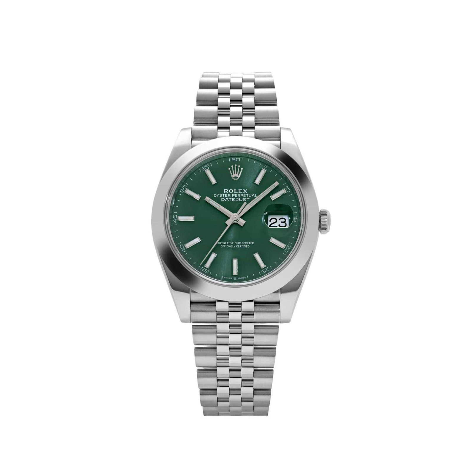 Rolex Datejust 41 126300 Stainless Steel Green Dial Jubilee (2025)