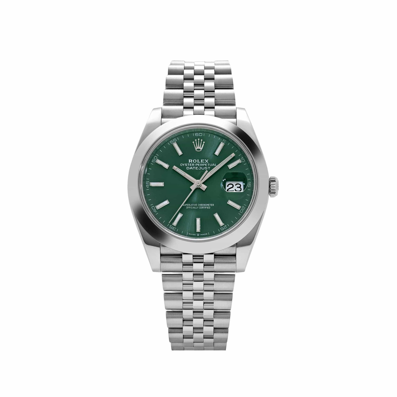 Rolex Datejust 41 126300 Stainless Steel Green Dial Jubilee (2025)
