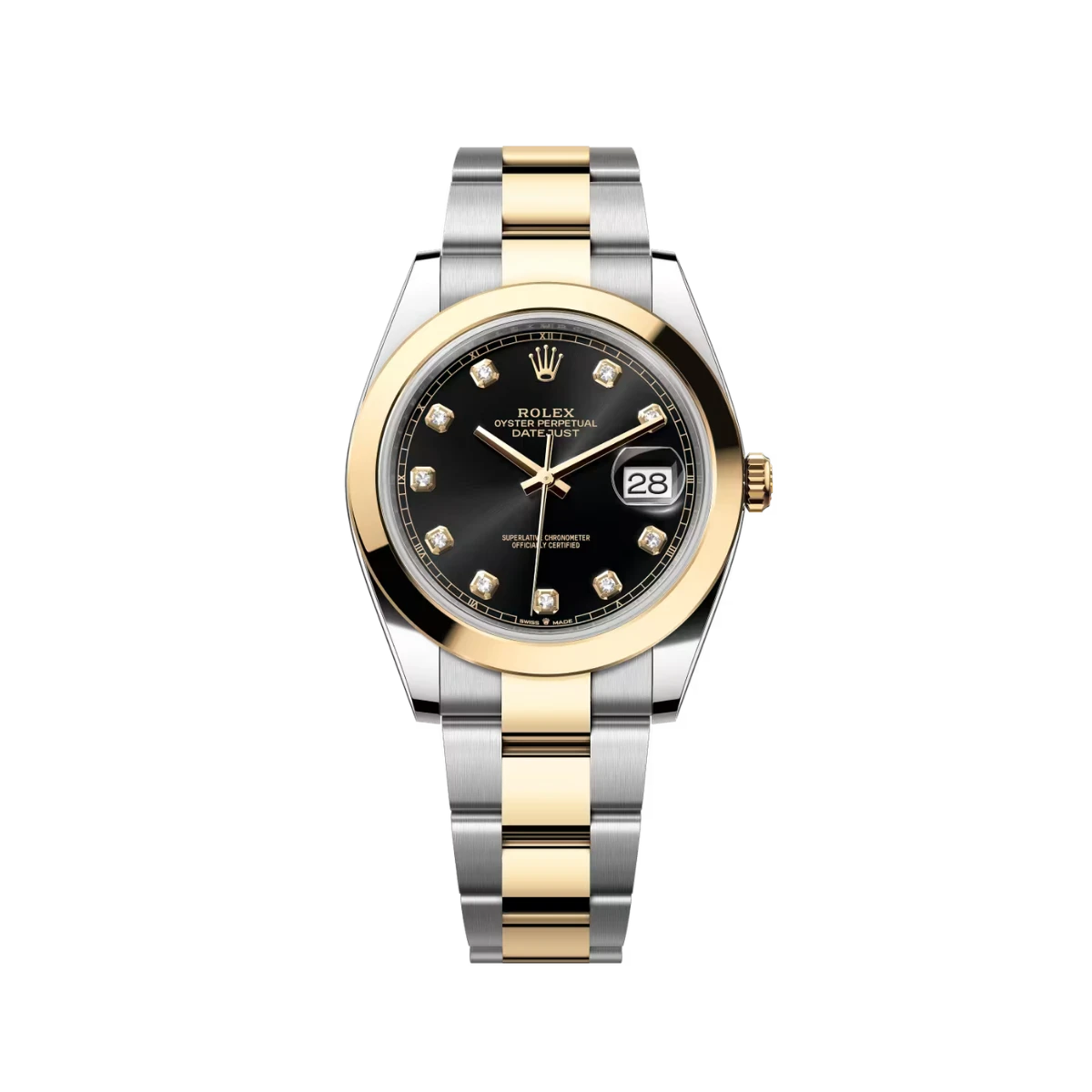 Rolex Datejust 41 126303 Stainless Steel Yellow Gold Black Diamond Dial (2026)