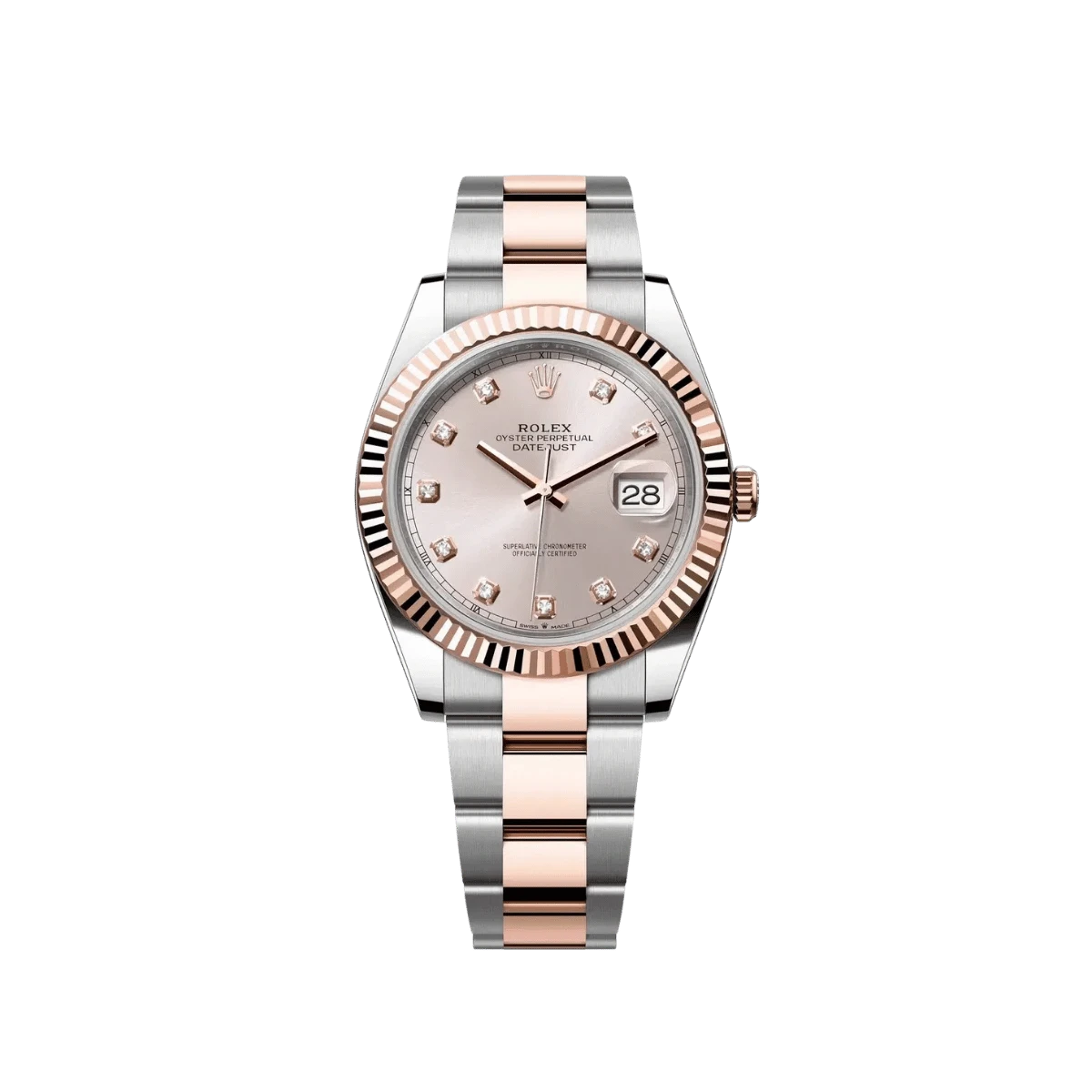 Rolex Datejust 41 126331 Rose Gold Stainless Steel Sundust Diamond Dial (2025)