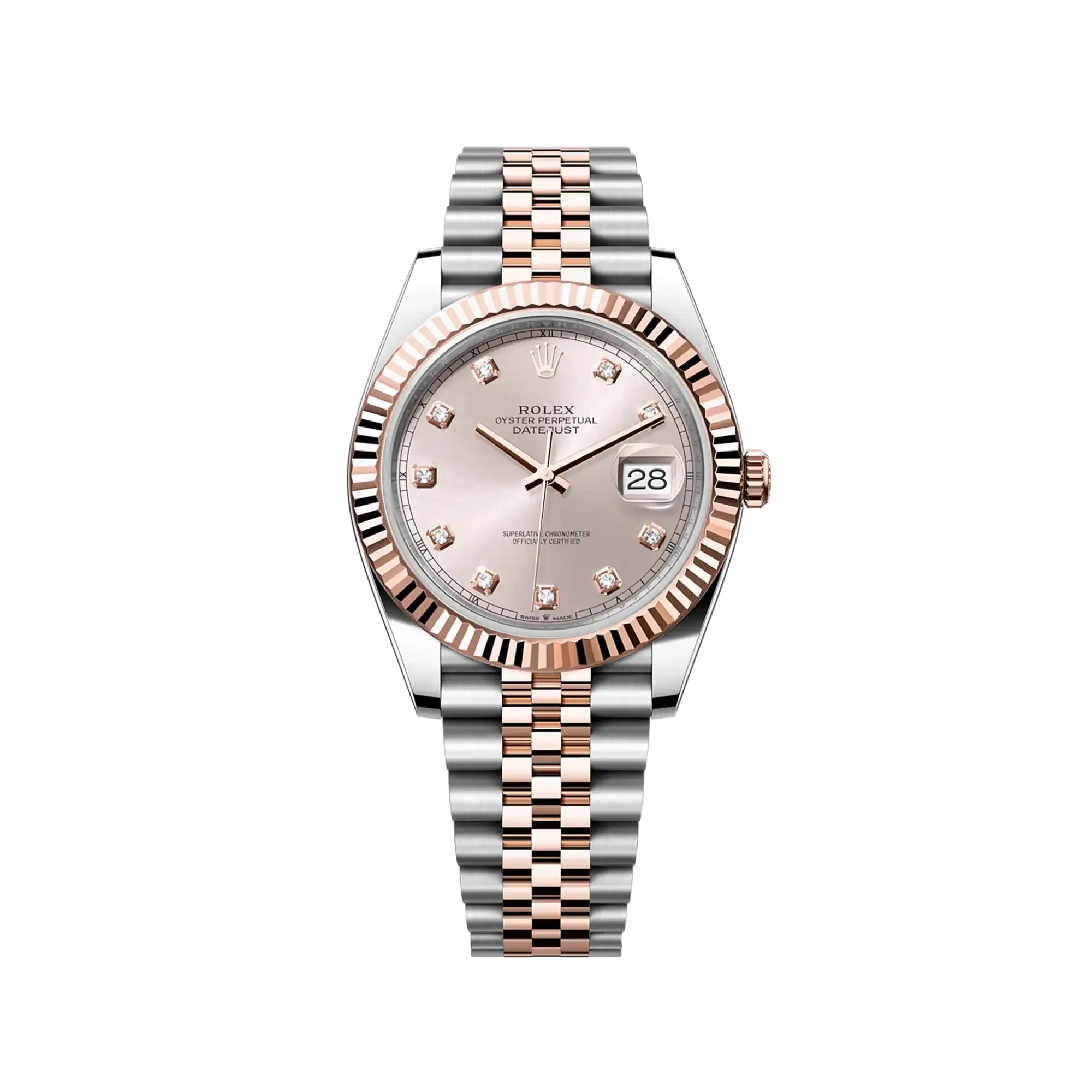 Rolex Datejust 41 126331 Rose Gold Stainless Steel Sundust Diamond Dial Jubilee (2025)