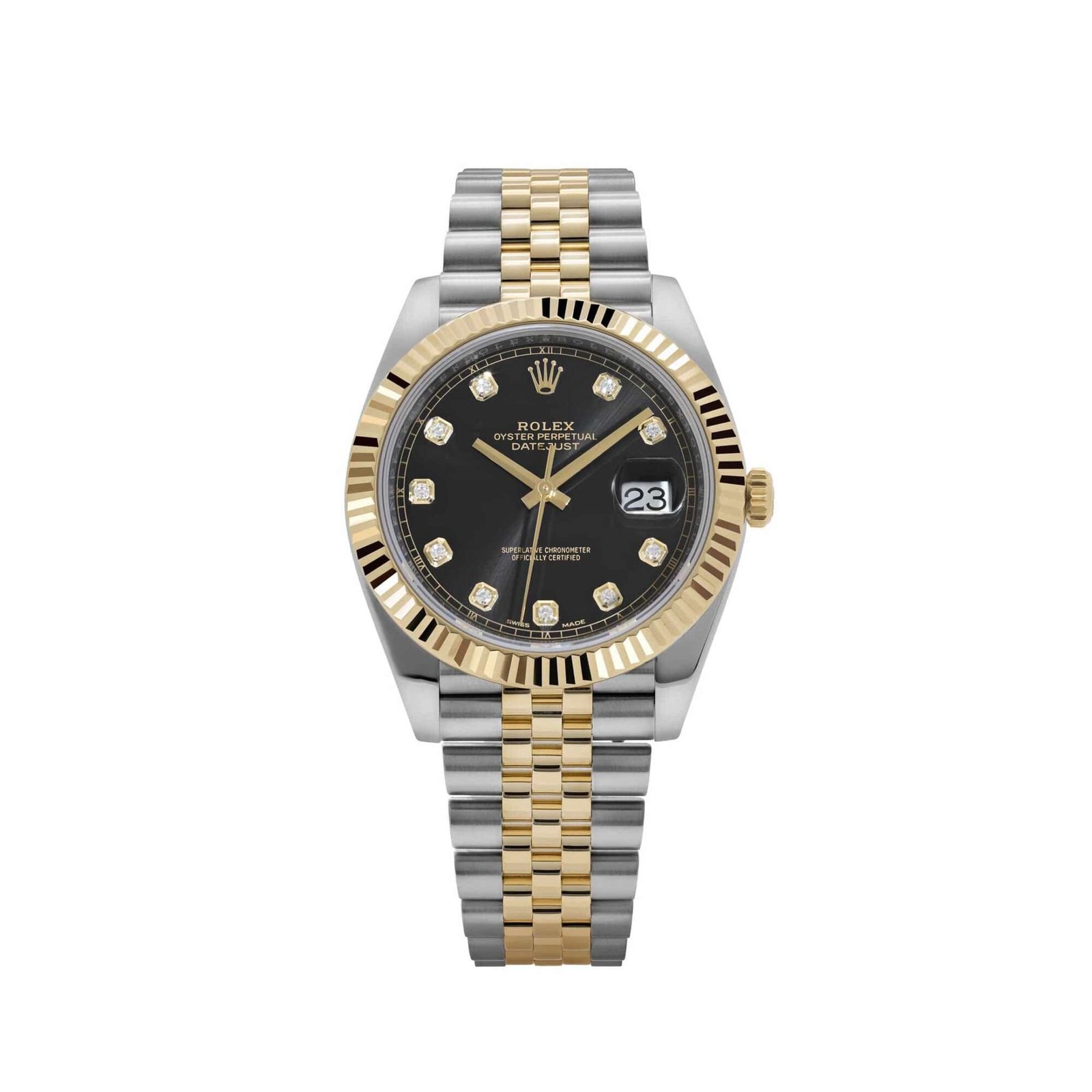Rolex Datejust 41 126333 Stainless Steel Yellow Gold Black Diamond Dial Jubilee (2018)