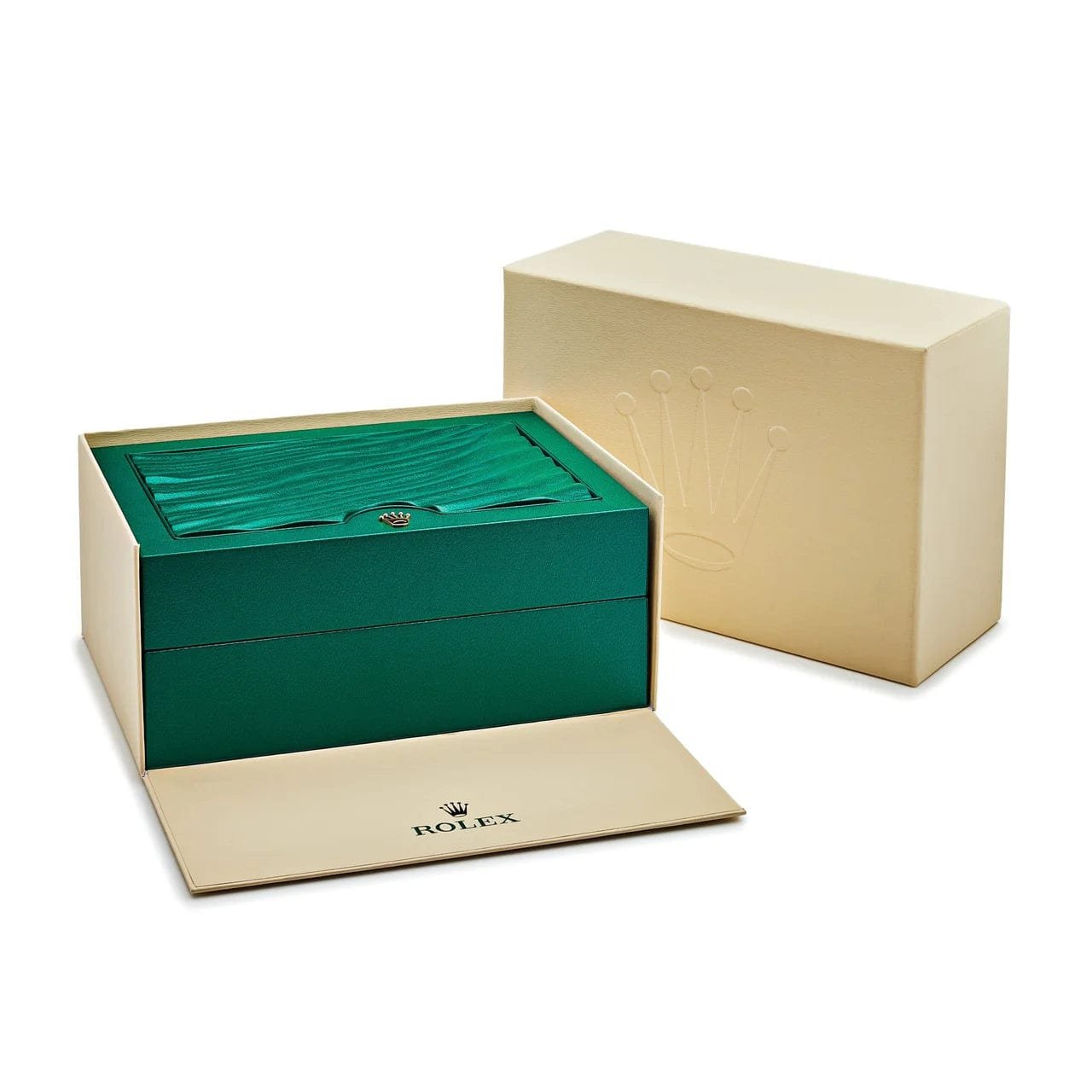 Rolex Day-Date 36 128348RBR Yellow Gold Green Ombre Roman Numeral Dial Diamond Bezel - Image 3