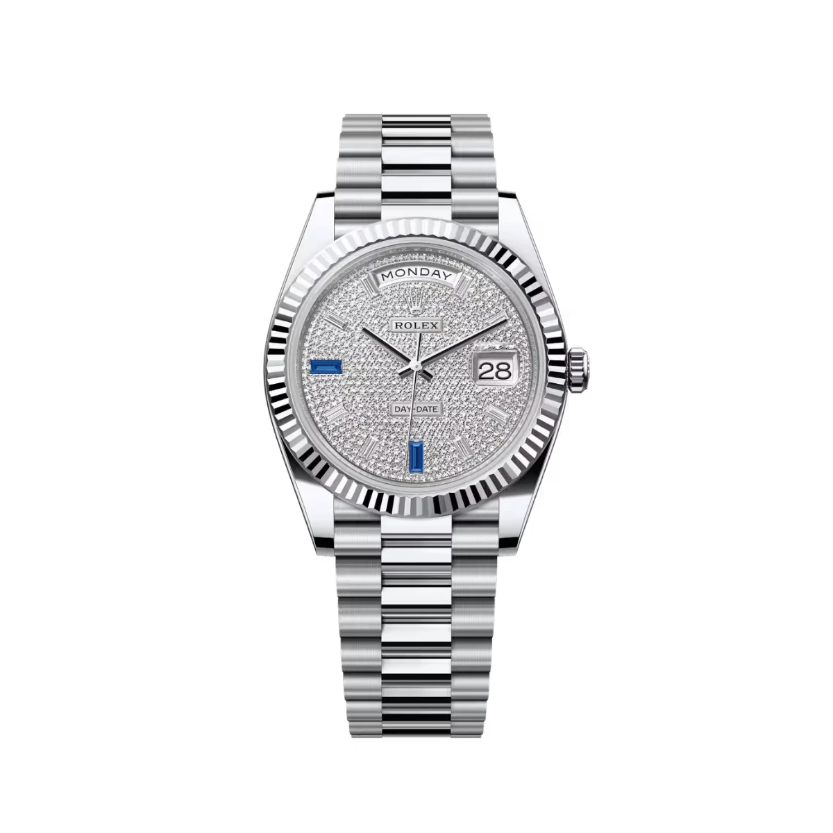 Rolex Day-Date 40 228236 Platinum Pavé Diamond Dial (2025)