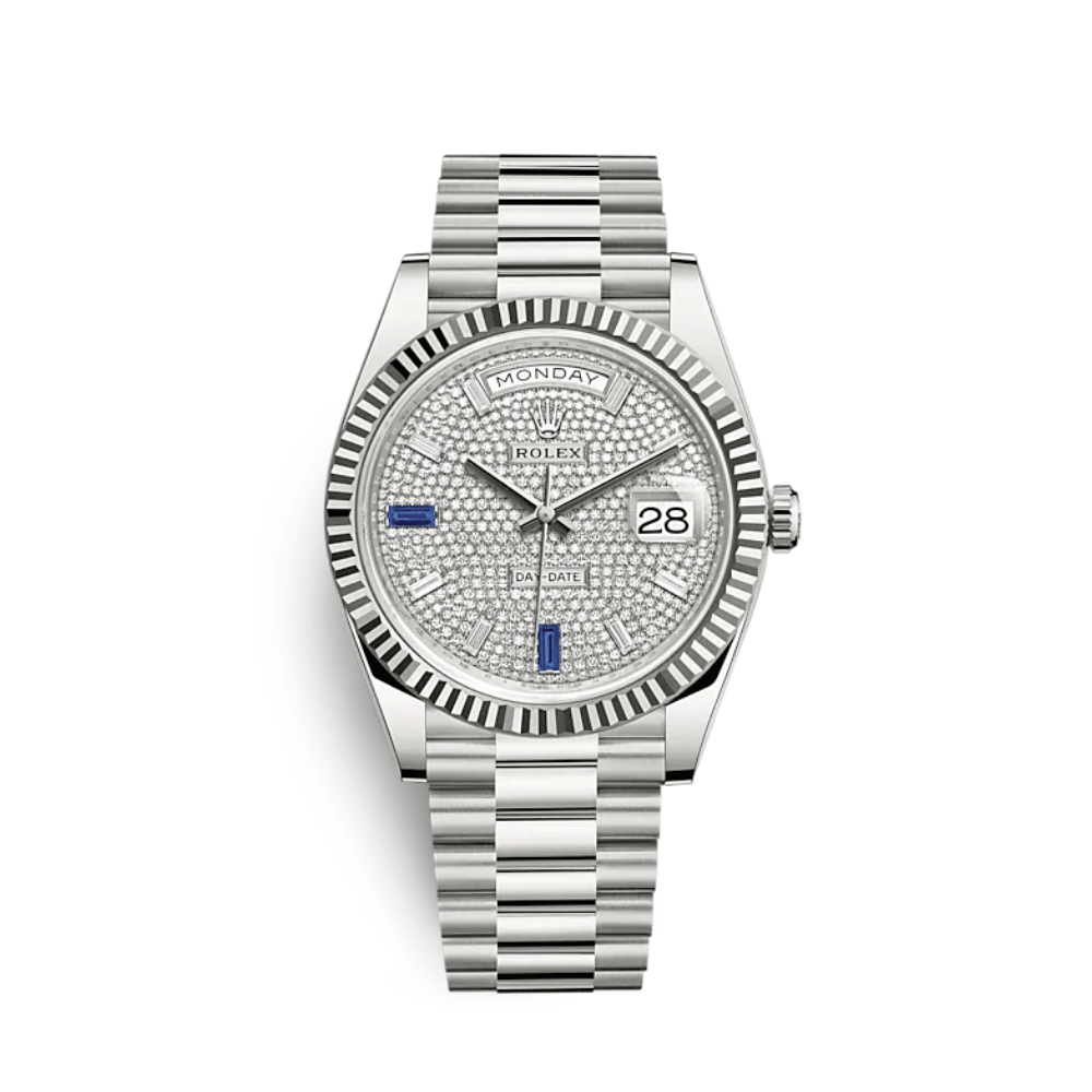Rolex Day-Date 40 228239 White Gold Diamond-Paved Dial (2025)