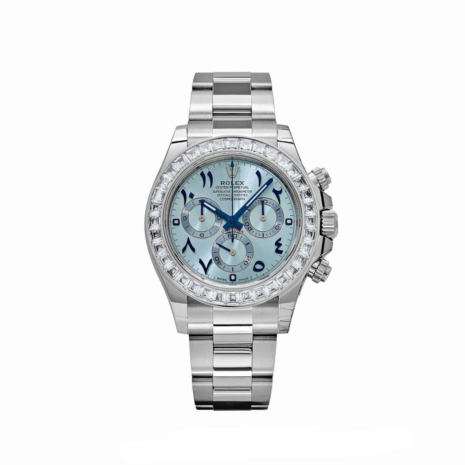 Rolex Daytona 116576TBR Platinum Diamond Ice Blue Arabic Dial