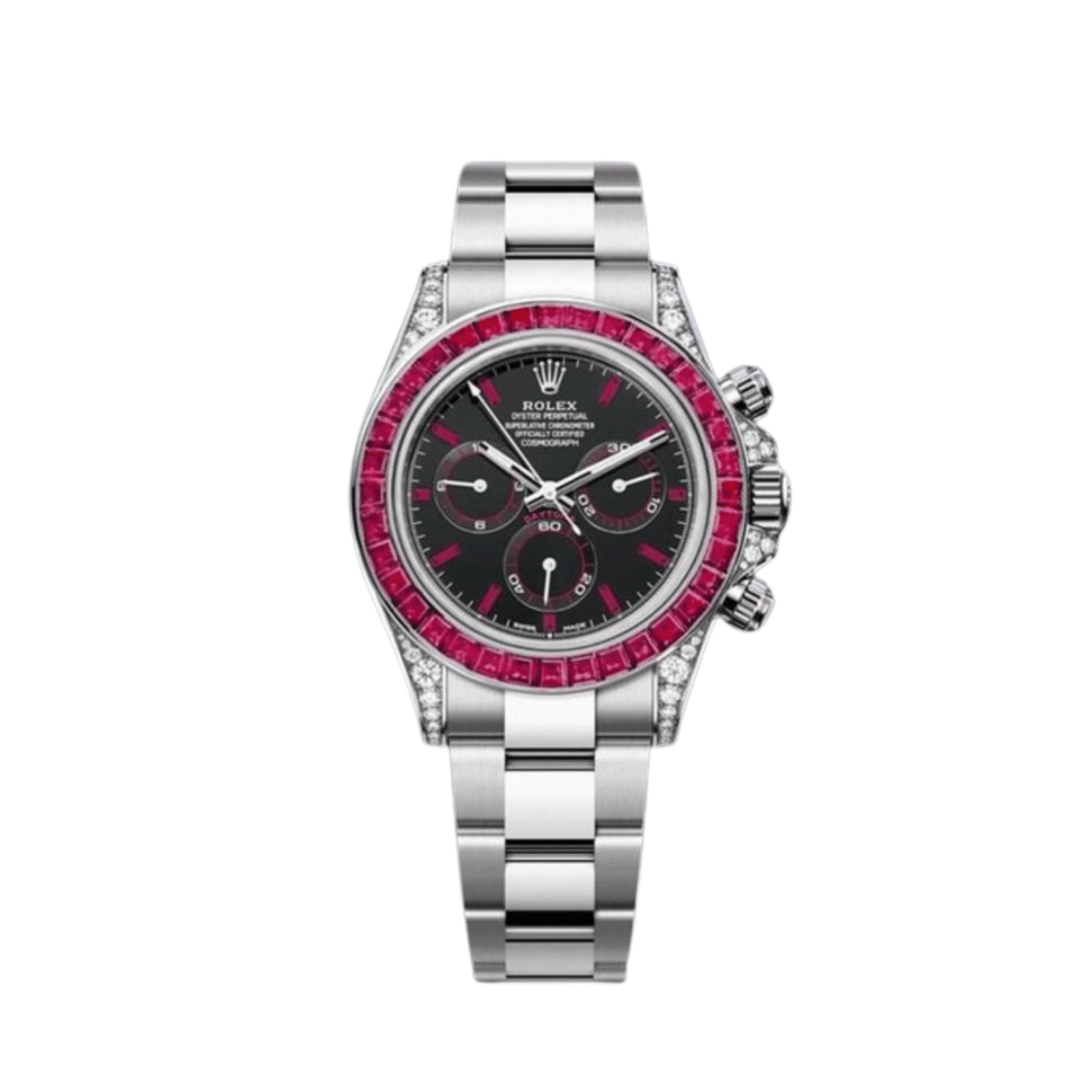 Rolex Daytona 126599TRU White Gold Diamond Black Dial Ruby Bezel (2025)