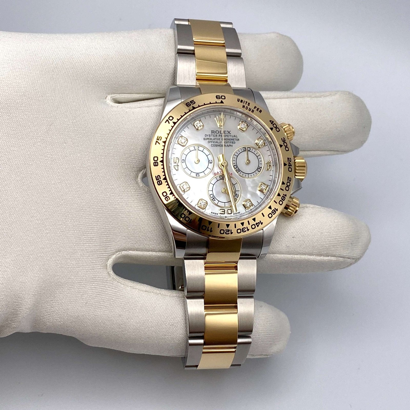 Rolex Daytona 116503 Yellow Gold Stainless Steel Mother of Pearl Diamond Dial - Image 2
