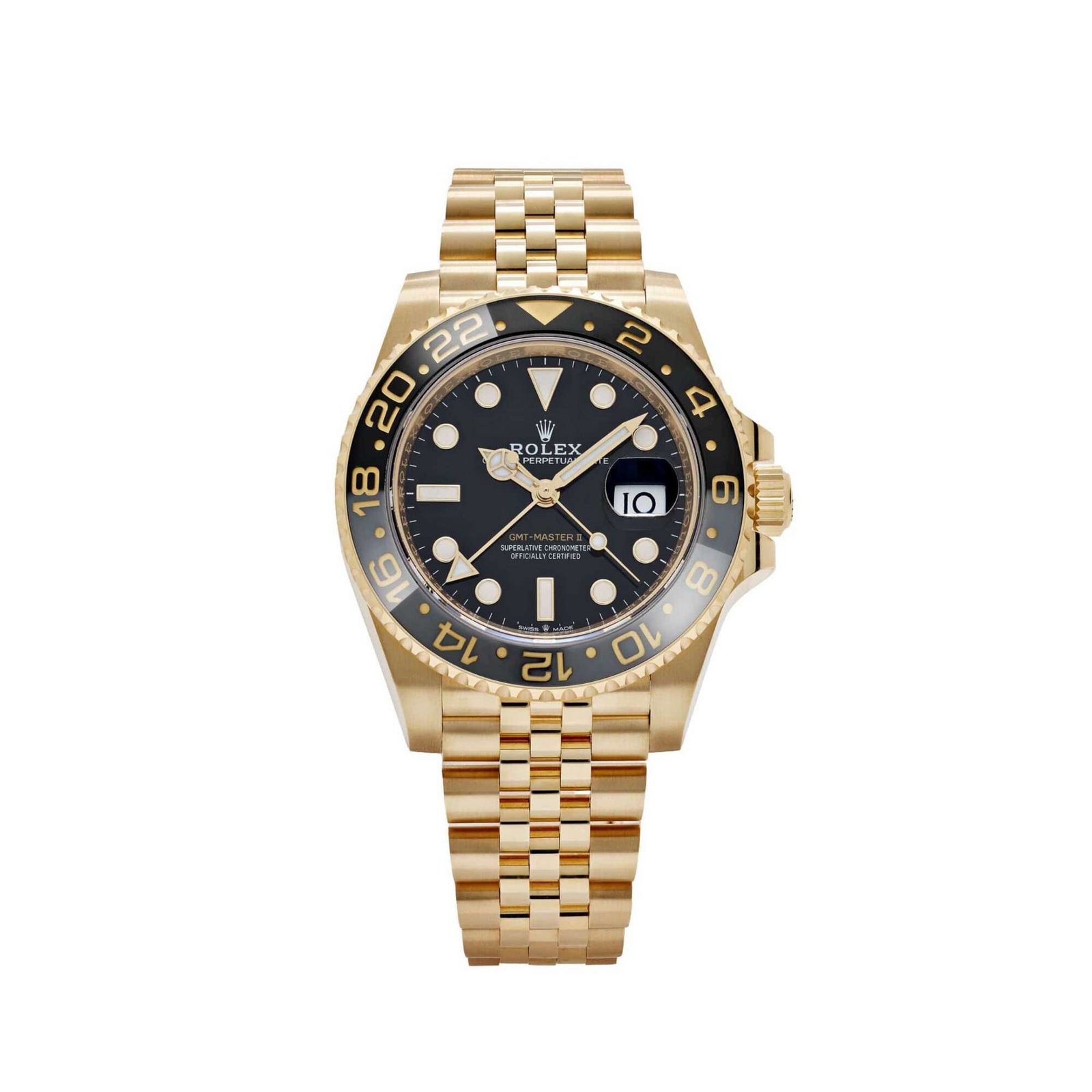 Rolex GMT-Master II 126718GRNR Yellow Gold Black Dial Jubilee (2025)