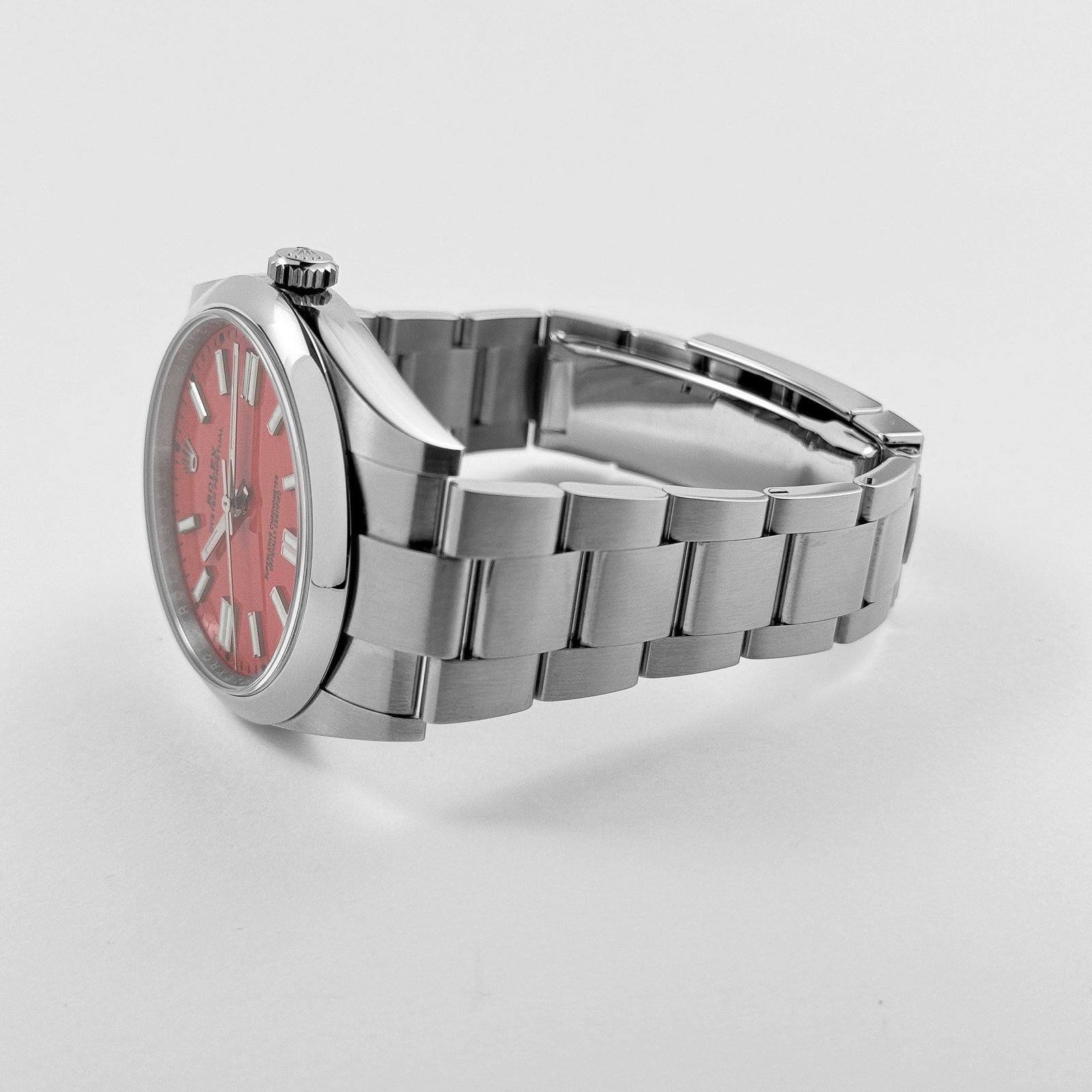 Rolex Oyster Perpetual 41 124300 Stainless Steel Coral Red Dial (2021) - Image 5