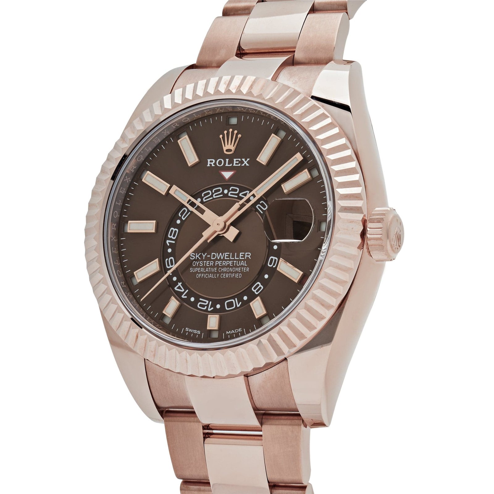 Rolex Sky-Dweller 326935 Rose Gold Chocolate Dial Oyster - Image 3