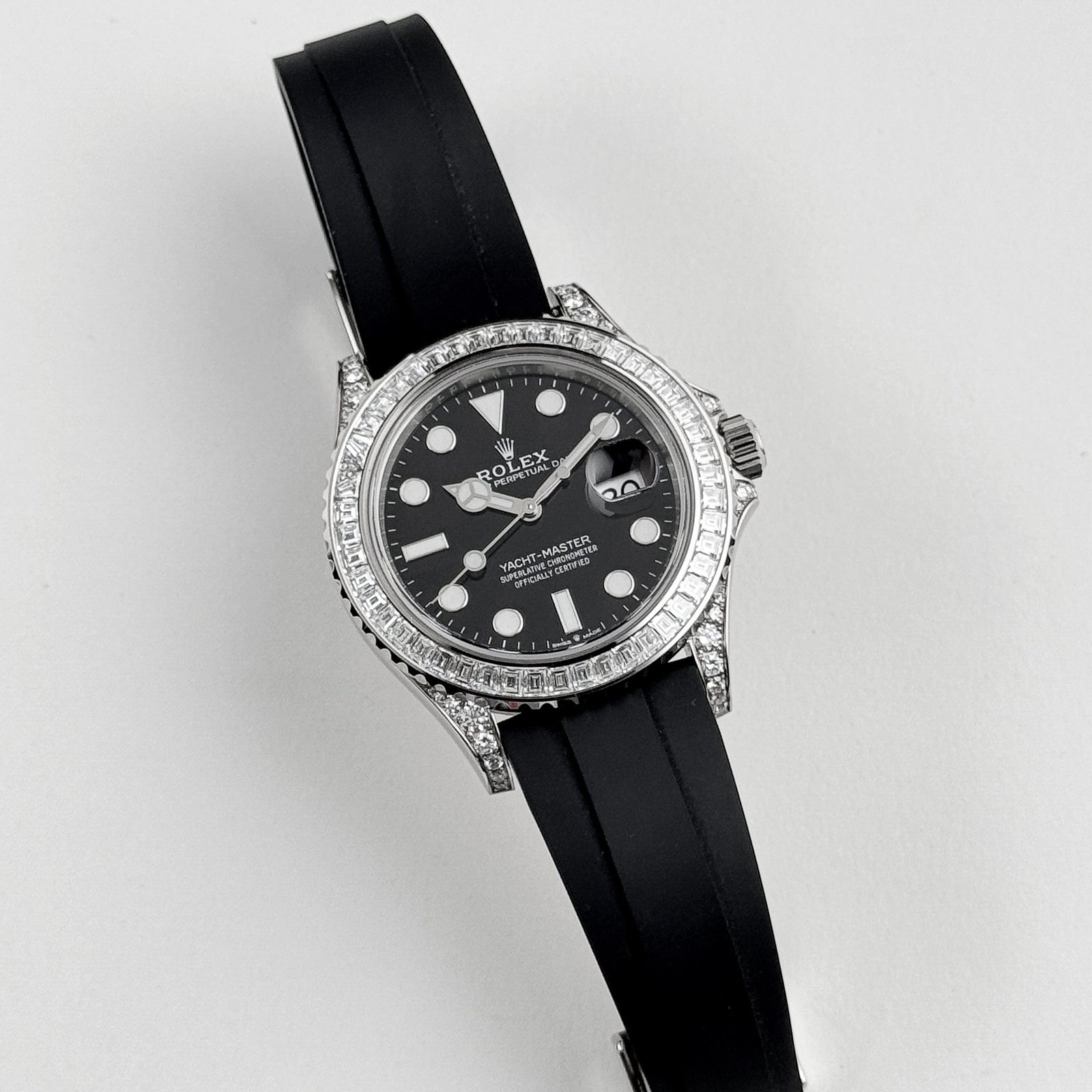 Rolex Yacht-Master 42 226679TBR White Gold Black Dial Diamond Bezel - Image 3