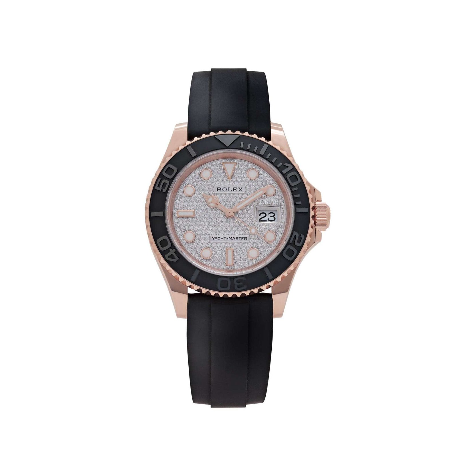 Rolex Yacht-Master 40 126655 Rose Gold Pave Diamond Dial (2024)