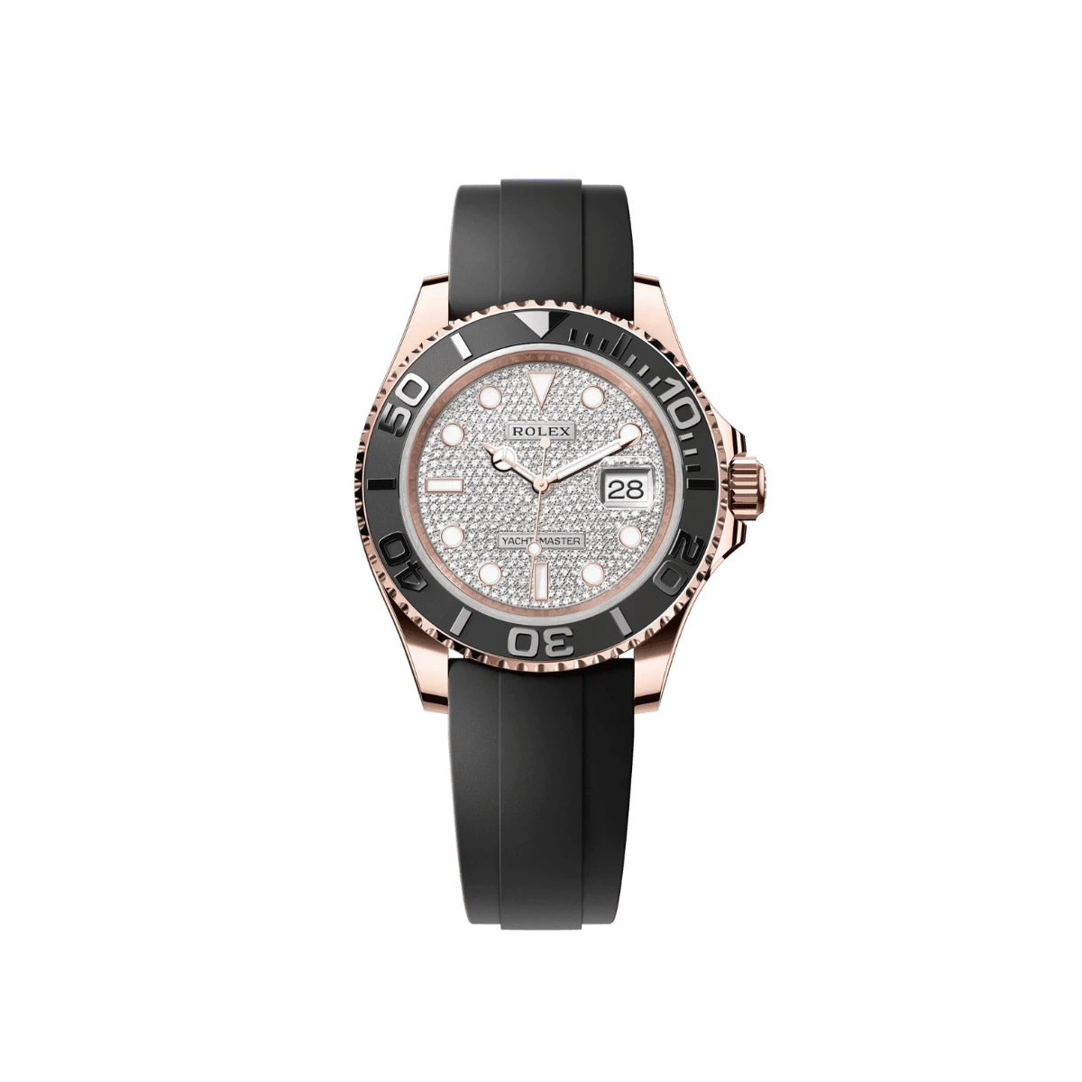 Rolex Yacht-Master 40 126655 Rose Gold Pave Diamond Dial (2025)