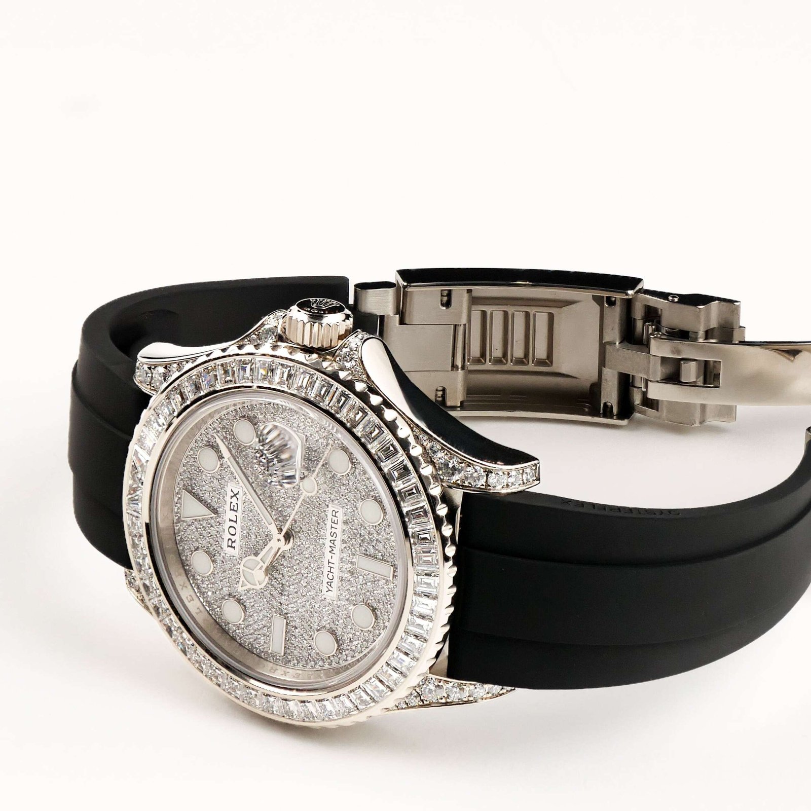 Rolex Yacht-Master 42 226679TBR White Gold Pave Diamond Dial Diamond Bezel (2021) - Image 3