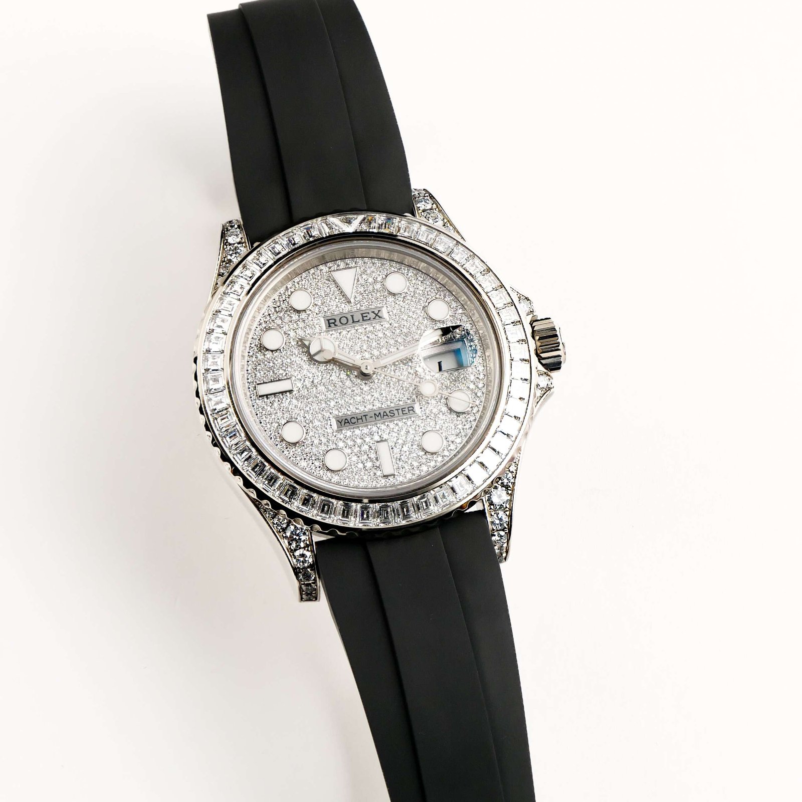 Rolex Yacht-Master 42 226679TBR White Gold Pave Diamond Dial Diamond Bezel (2021) - Image 2