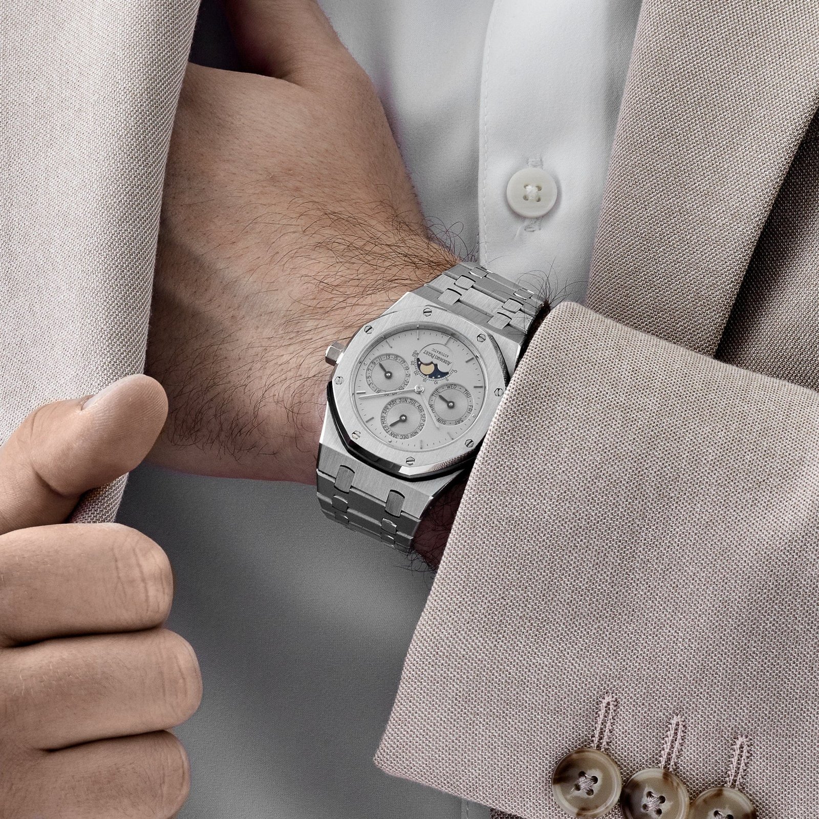 Audemars Piguet Royal Oak 25654ST.OO.0944ST.01 Perpetual Calendar Stainless Steel Silver Dial Limited Edition of 272 - Image 3