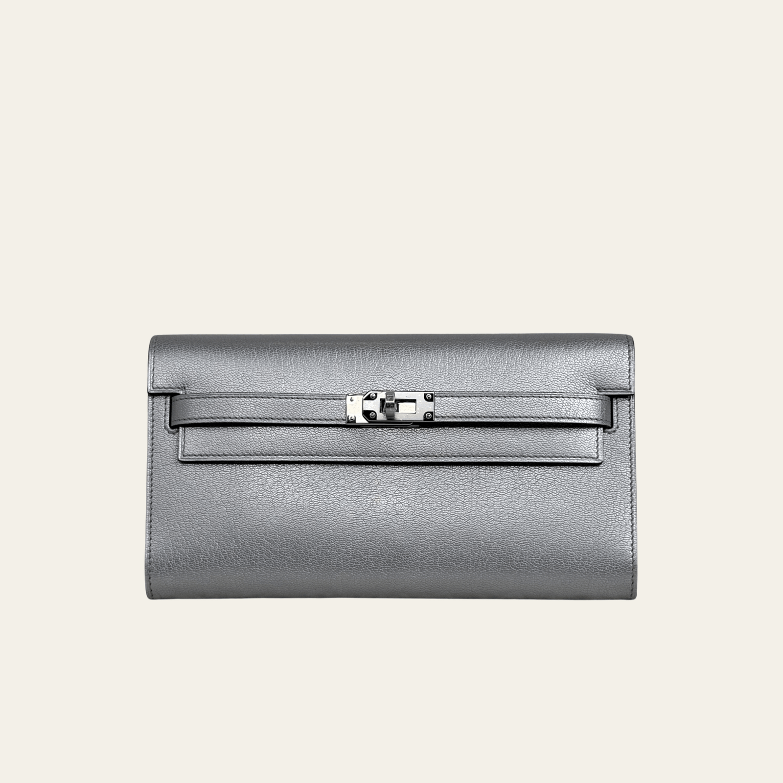 Hermès Argent Kelly To Go Wallet Chevre Chamkilight Palladium Hardware