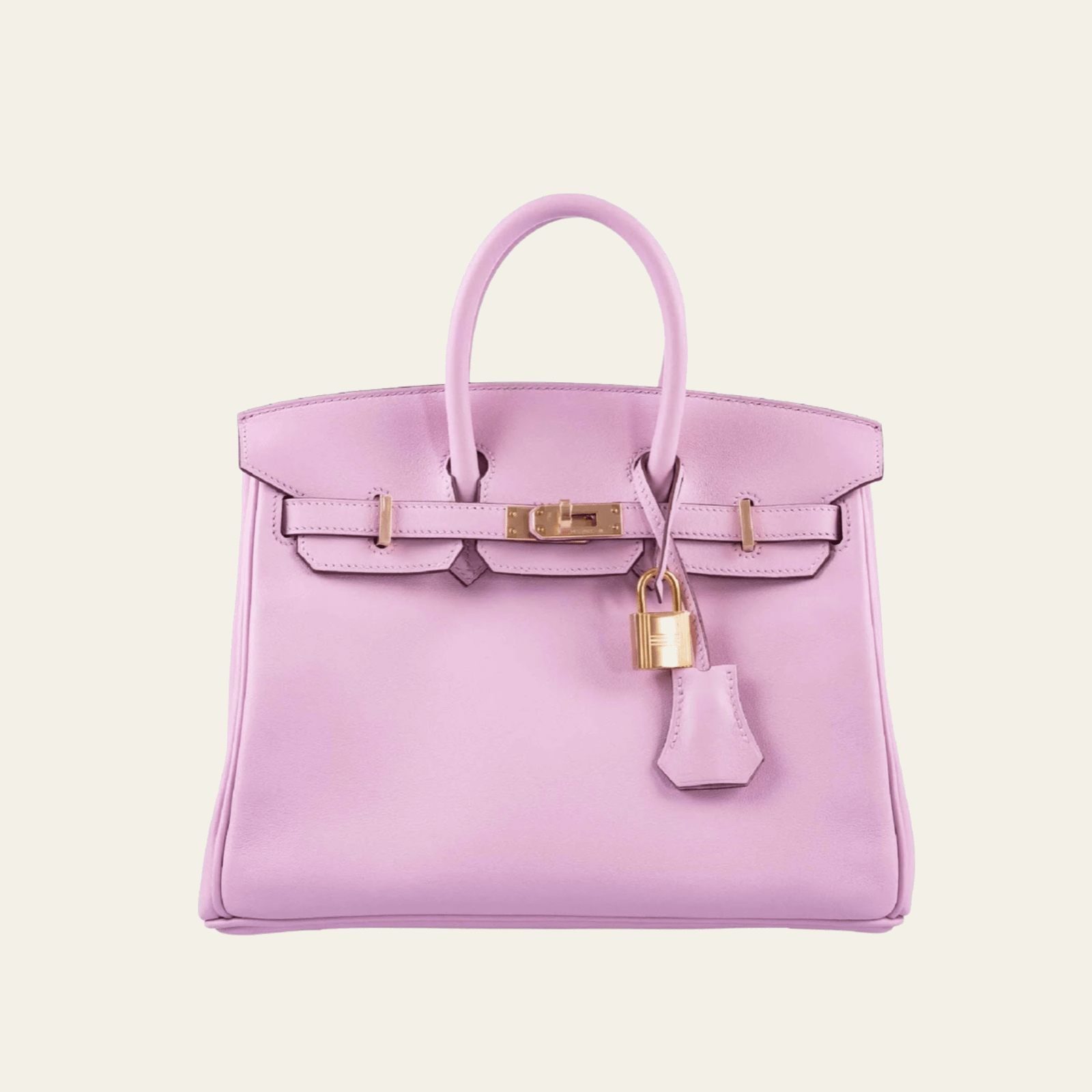 Hermès Mauve Sylvester Birkin 25 Swift Rose Gold Hardware