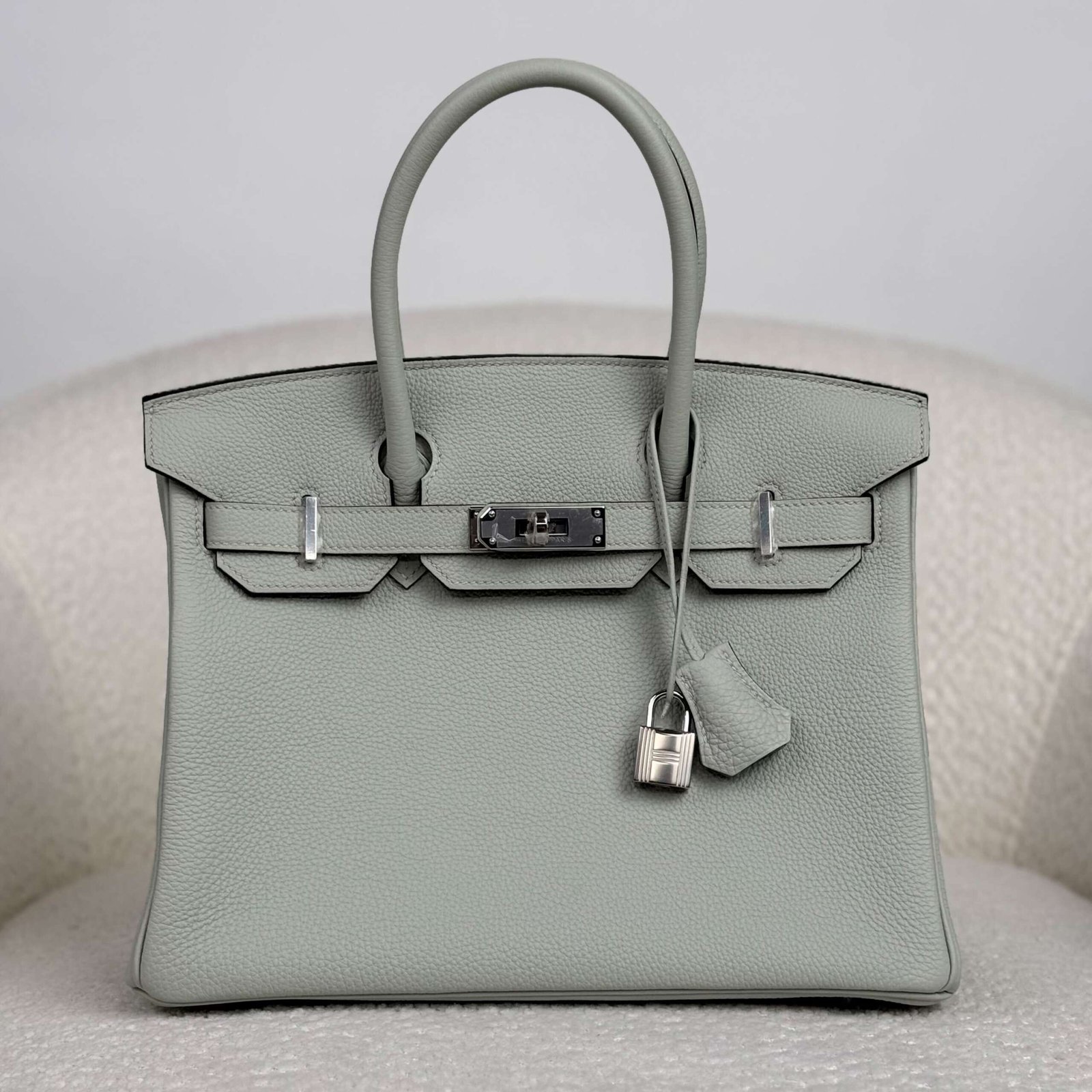 Hermès Gris Neve Birkin 30 Togo Palladium Hardware