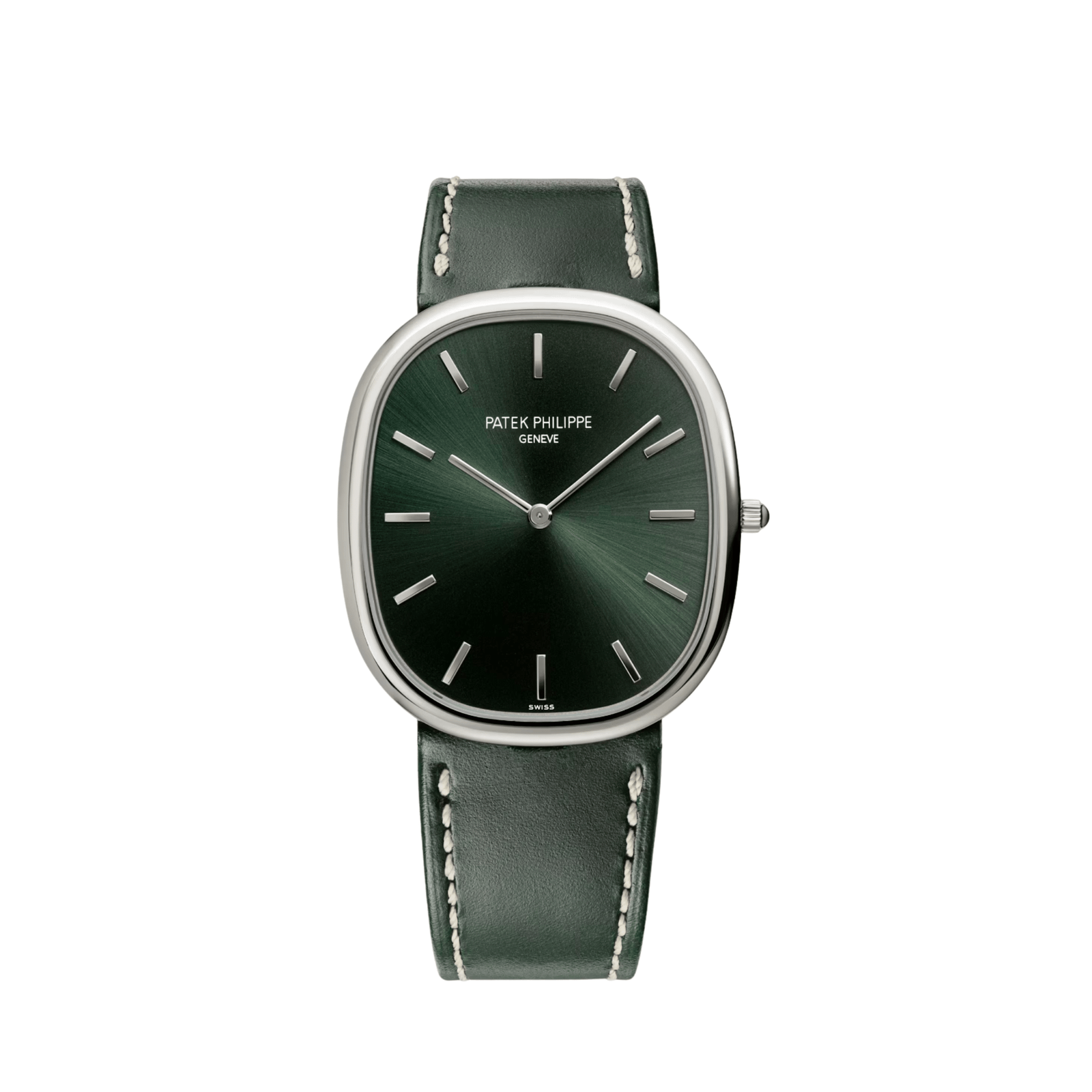 Patek Philippe Golden Ellipse 5738G-001 White Gold Olive Green Dial (2026)