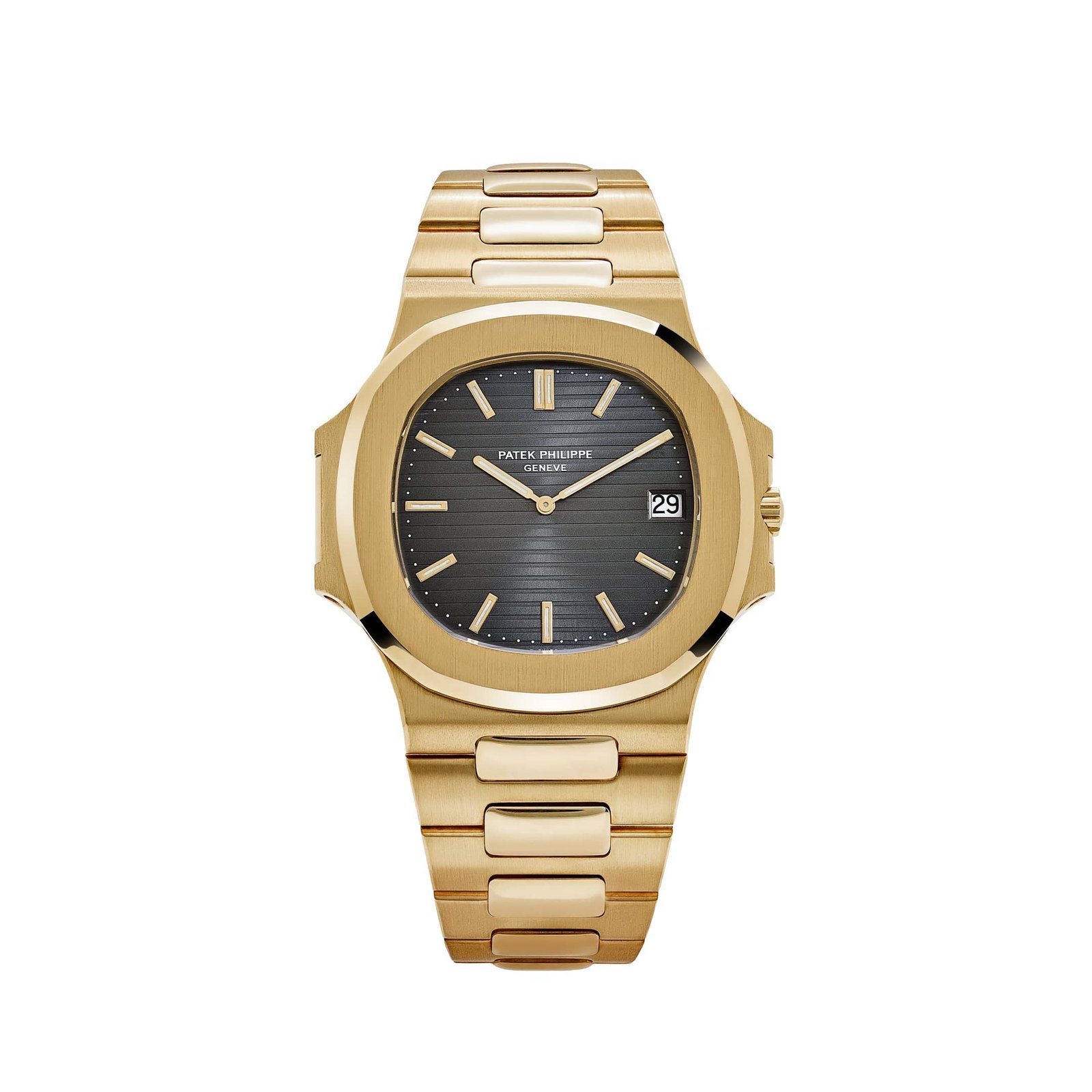 Patek Philippe Nautilus 3700/11J Vintage Yellow Gold Black Ribbed Dial (1982)